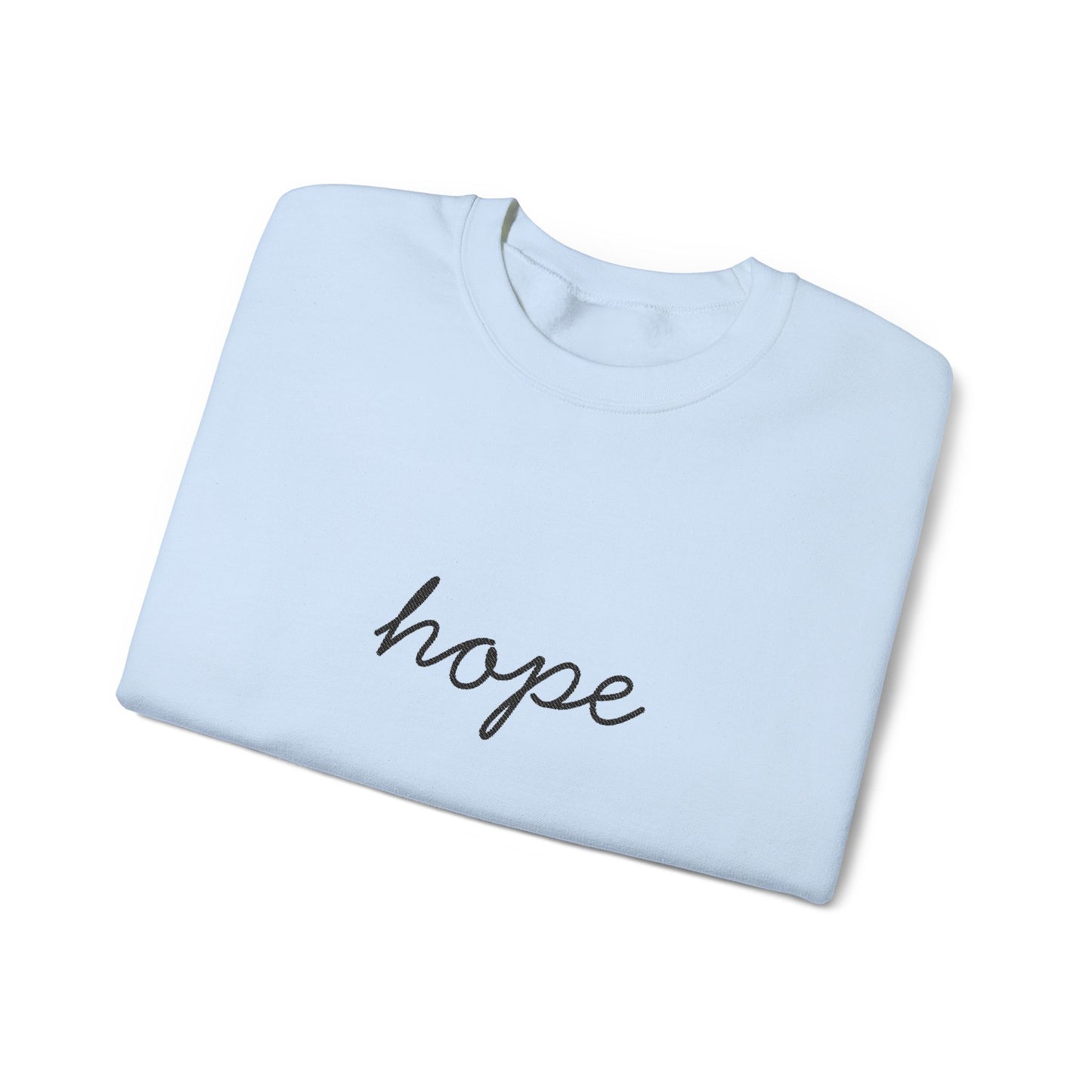 hope Script Crewneck Sweatshirt - black stitching