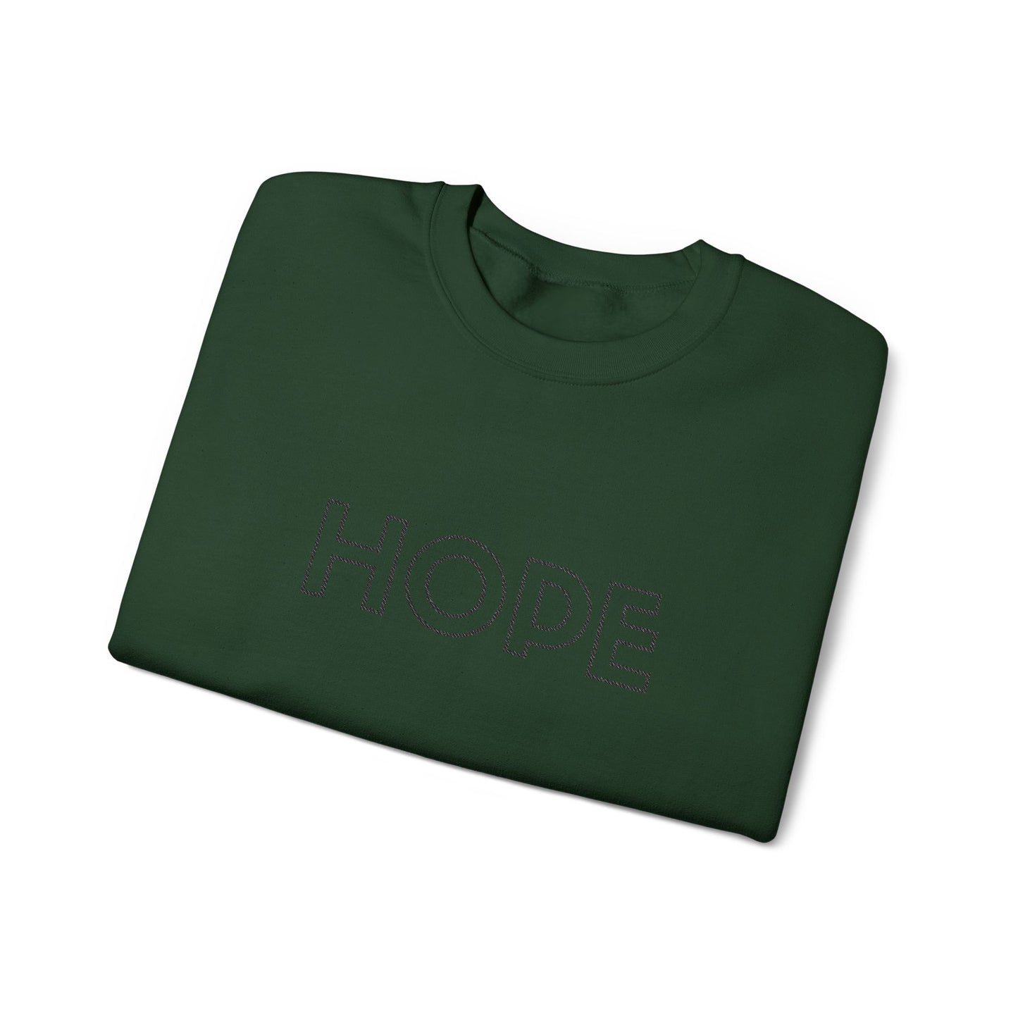 HOPE Embroidered Crewneck Sweatshirt - Black Stitching