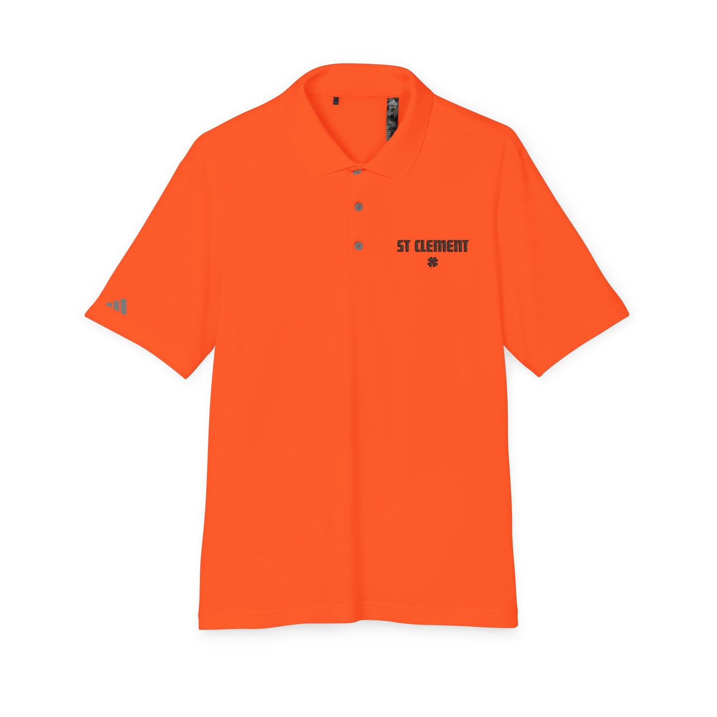 St. Clement Performance Polo — Lightweight Athletic Golf Shirt BLACK stitching
