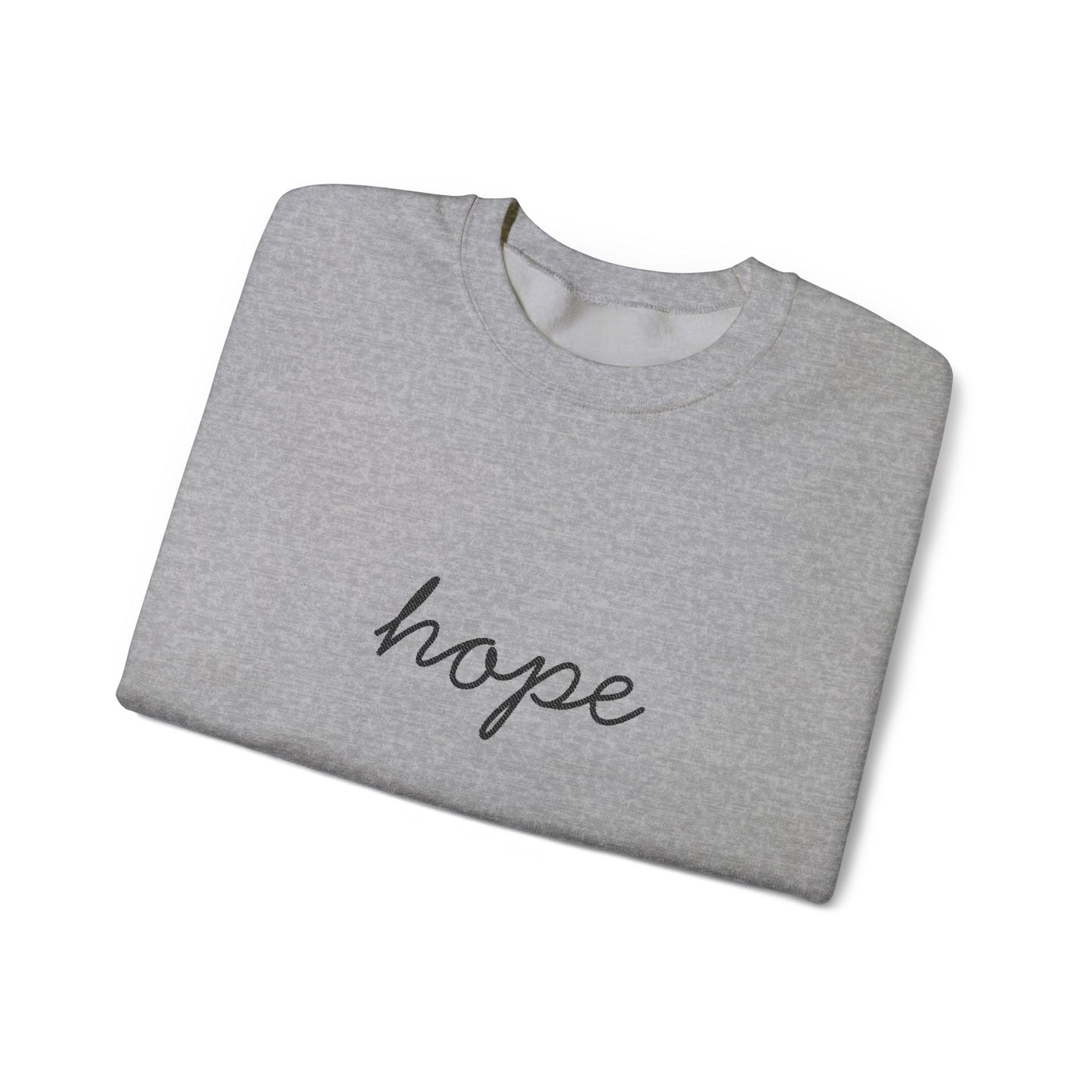 hope Script Crewneck Sweatshirt - black stitching