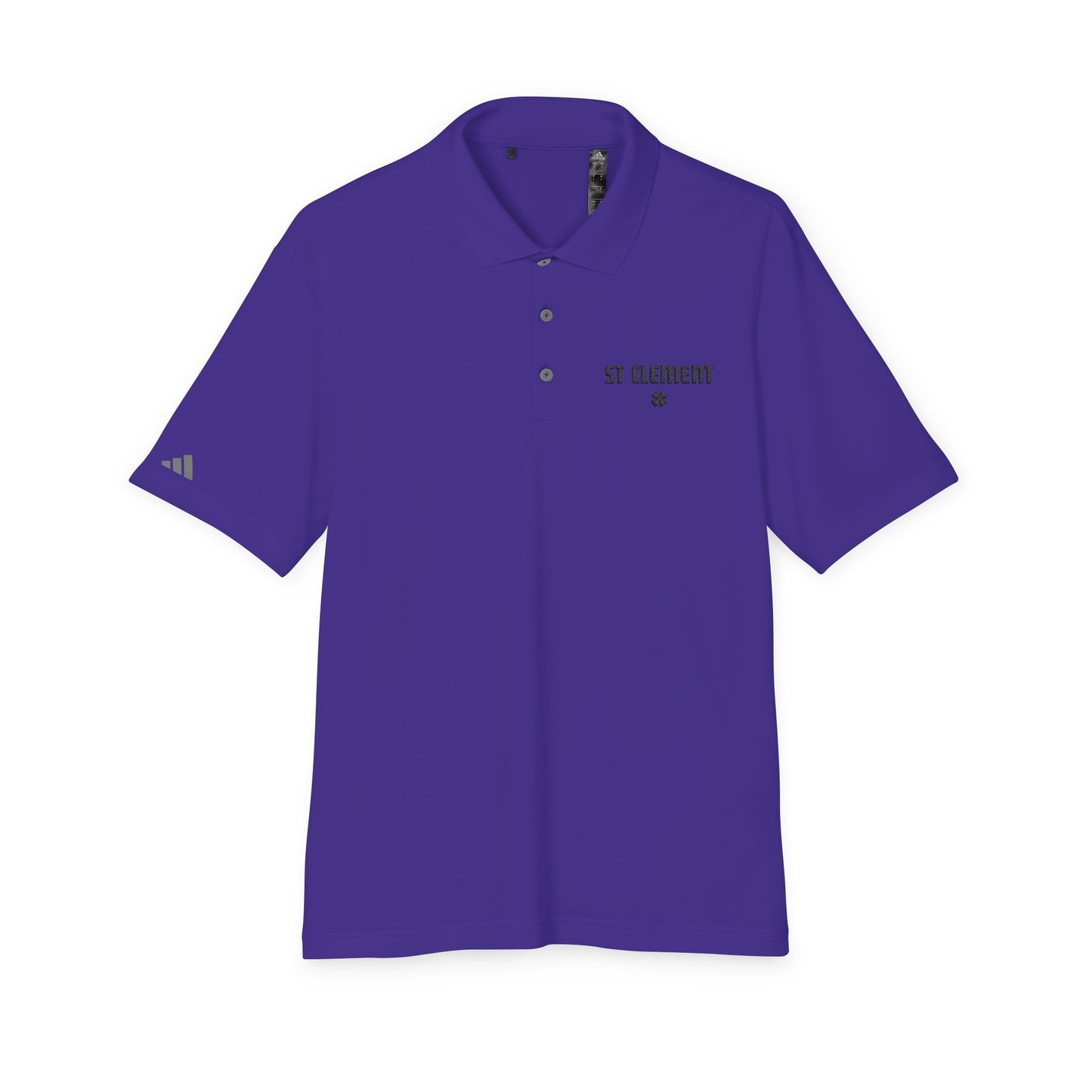 St. Clement Performance Polo — Lightweight Athletic Golf Shirt BLACK stitching