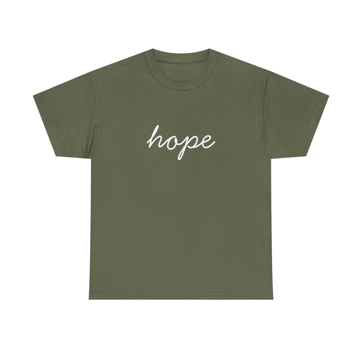 Hope Script T-Shirt —white Printing