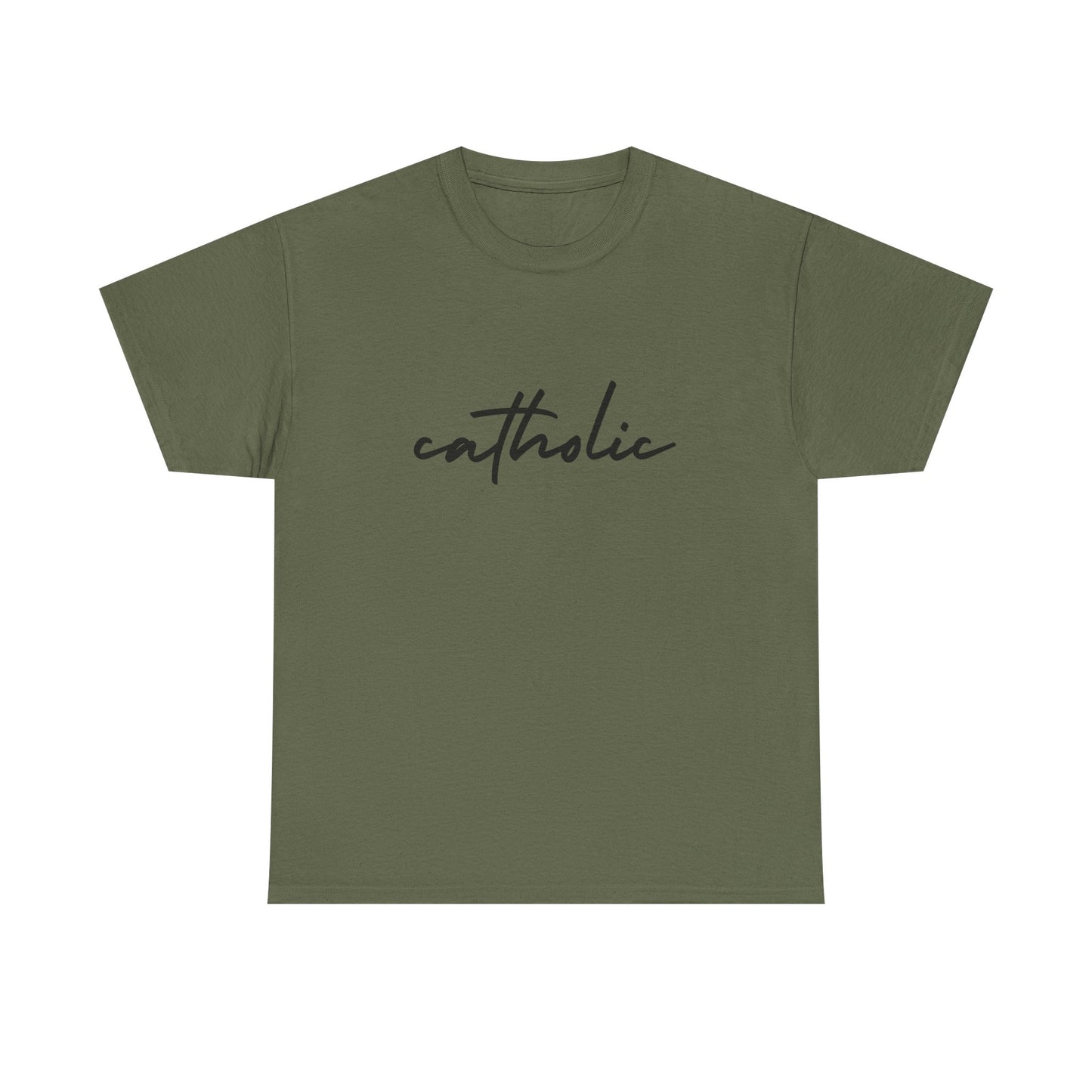 Catholic Script T-Shirt —Black Printing