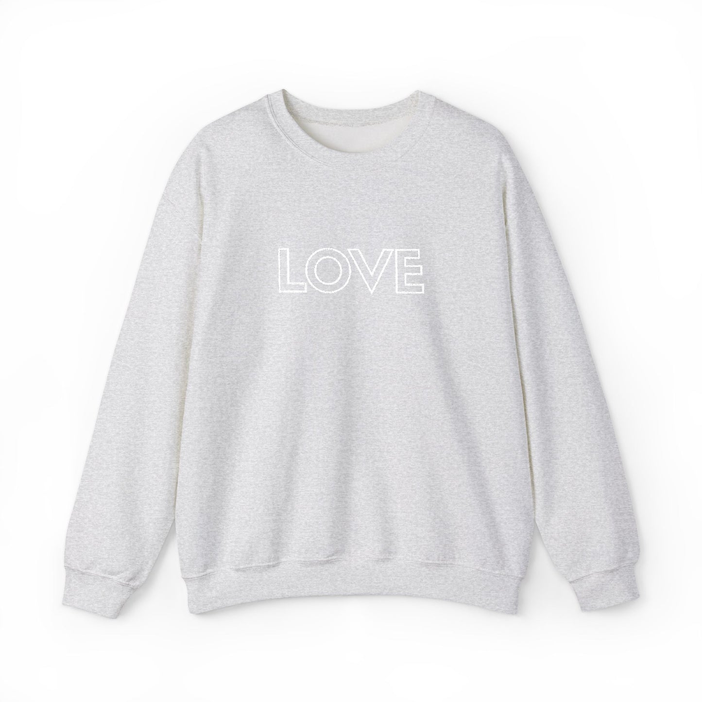 LOVE Embroidered Crewneck Sweatshirt - White stitching
