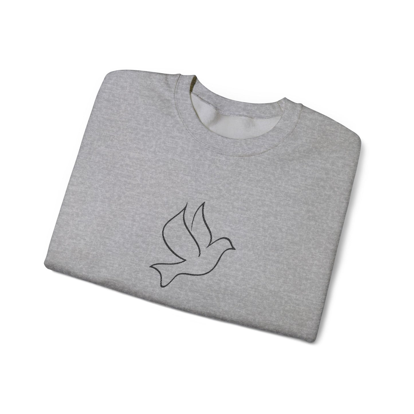 Dove Embroidered Crewneck Sweatshirt - Black Stitching