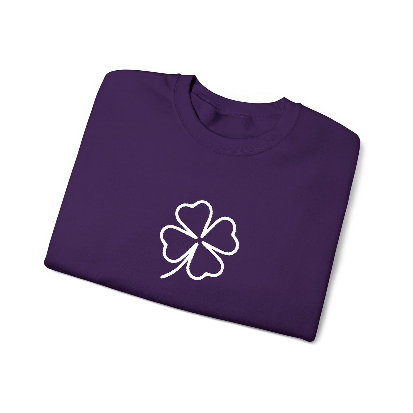 Shamrock Embroidered Crewneck Sweatshirt - White Stitching
