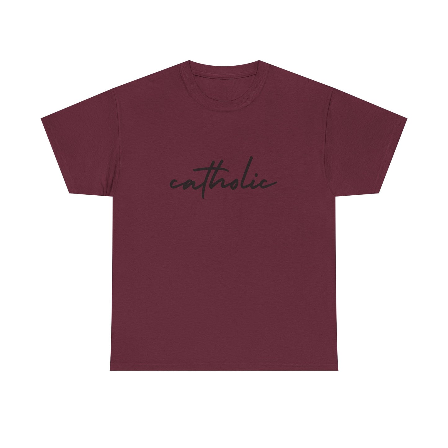 Catholic Script T-Shirt —Black Printing
