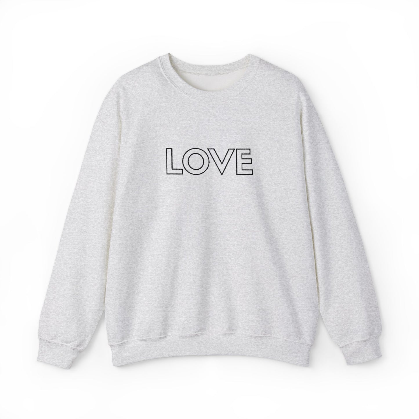 LOVE Embroidered Crewneck Sweatshirt - Black Stitching
