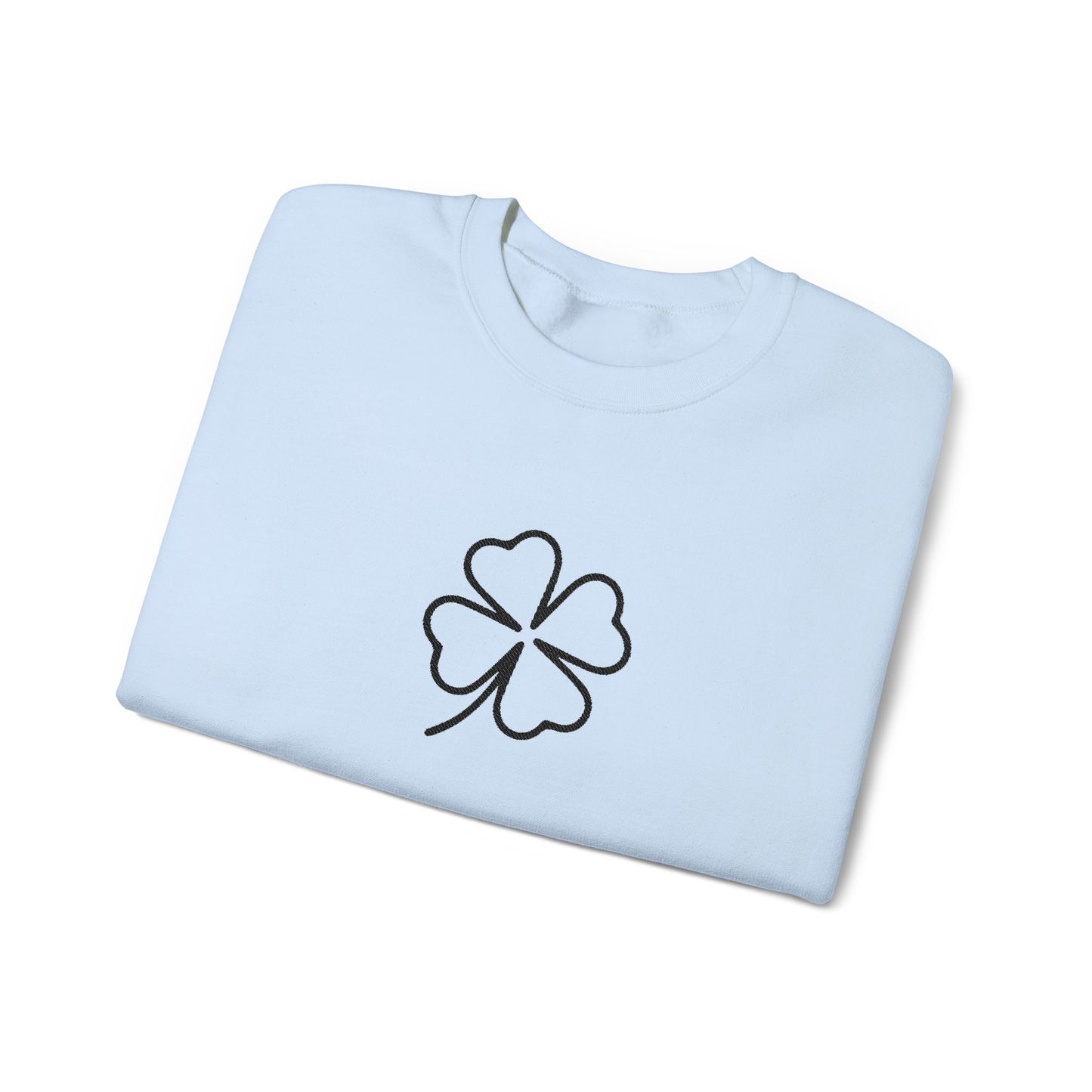 Shamrock Embroidered Crewneck Sweatshirt - Black Stitching