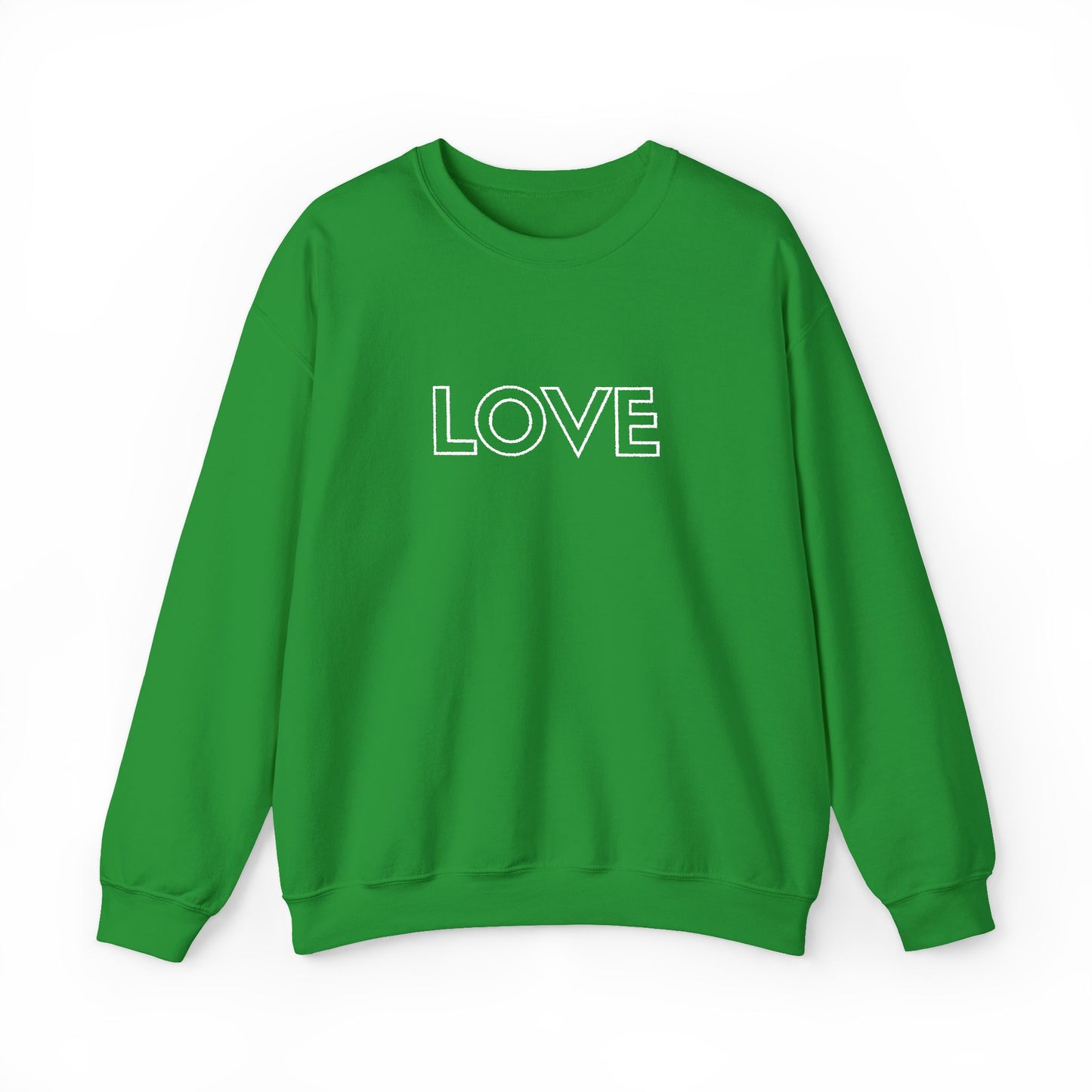 LOVE Embroidered Crewneck Sweatshirt - White stitching