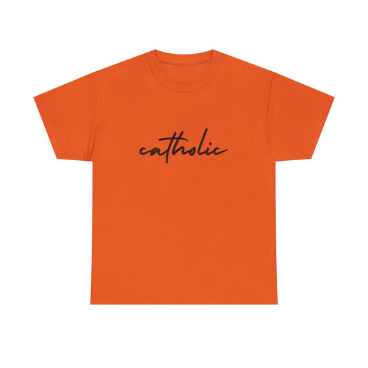 Catholic Script T-Shirt —Black Printing