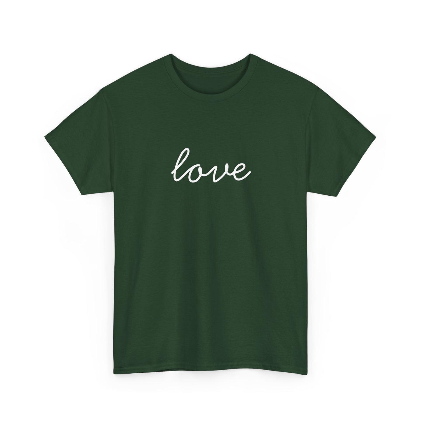 Love Script T-Shirt —white Printing