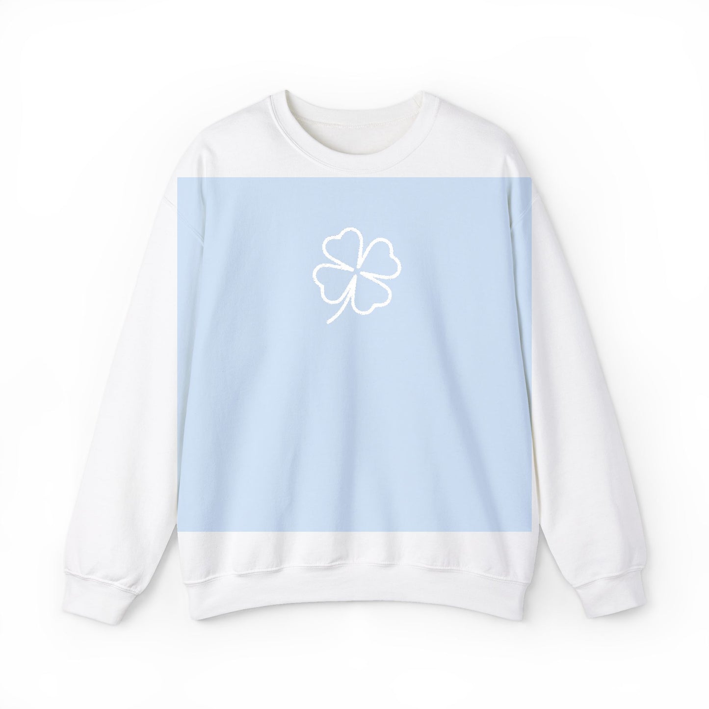 Shamrock Embroidered Crewneck Sweatshirt - White Stitching