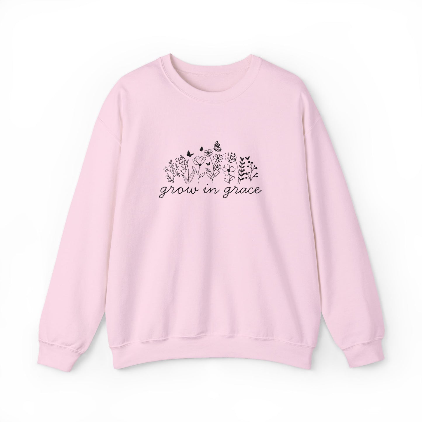 Grow in grace Crewneck Sweatshirt - black stitching