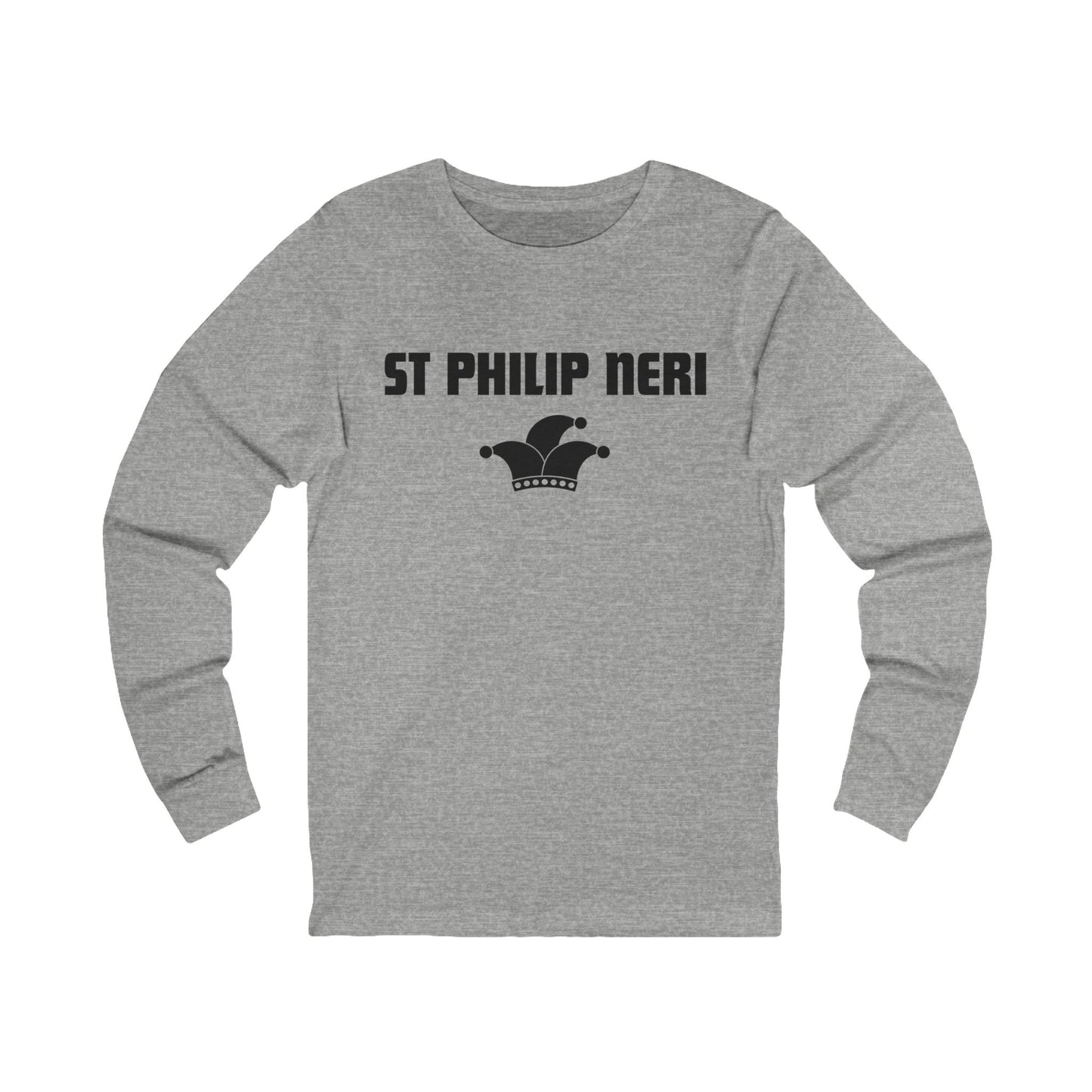 St Philip Neri BLACK print with jester hat Long Sleeve Tee