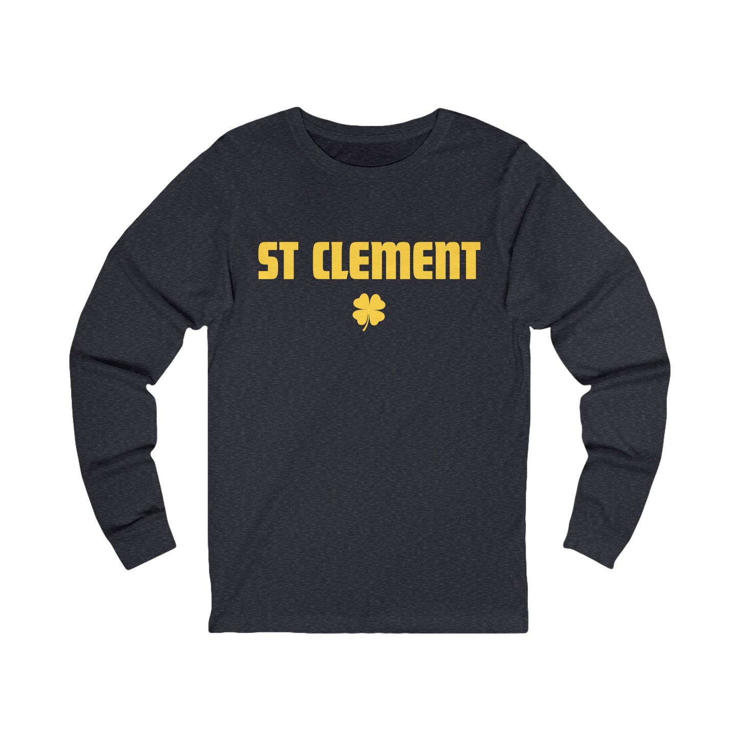 St Clement YELLOW print with shamrock Long Sleeve Tee