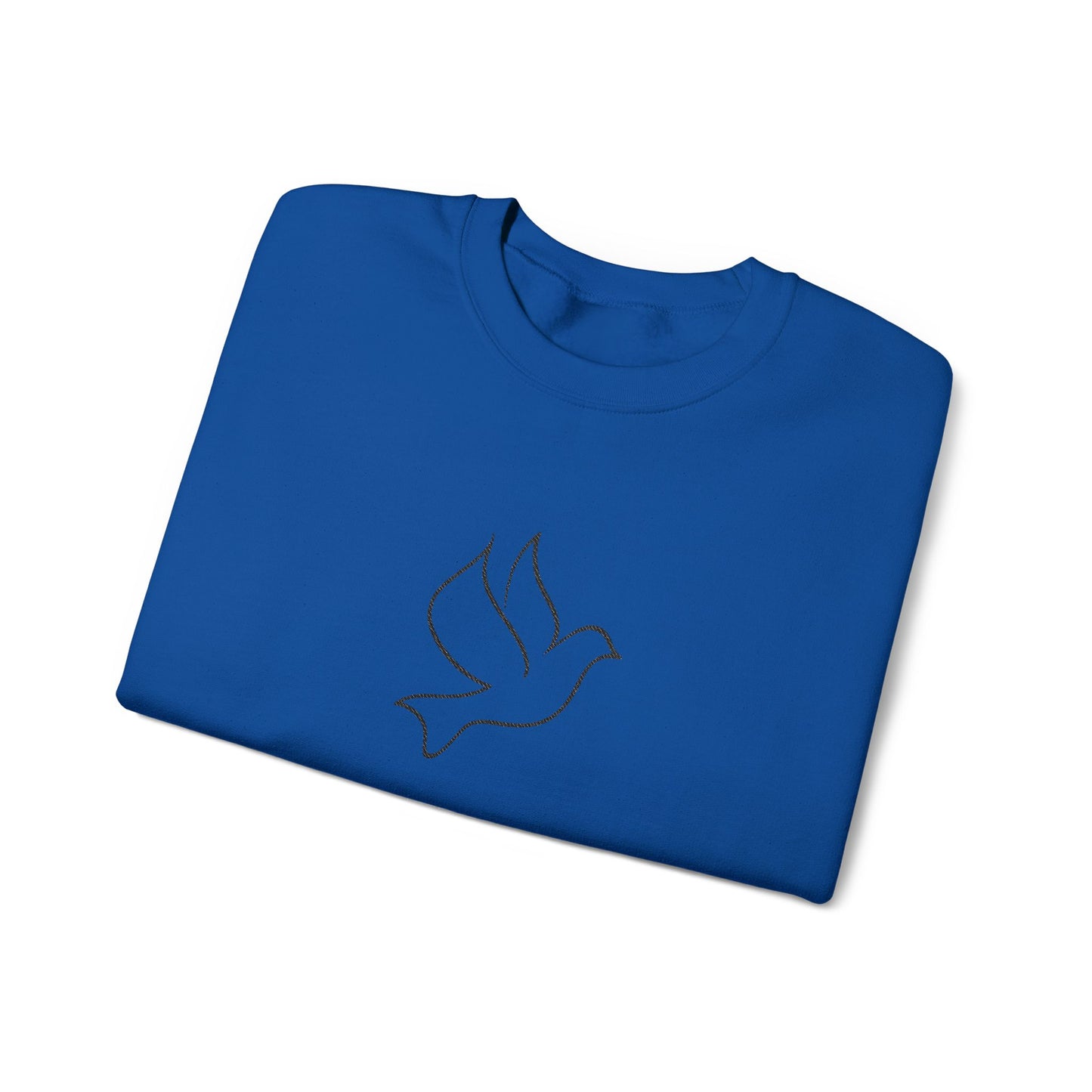 Dove Embroidered Crewneck Sweatshirt - Black Stitching