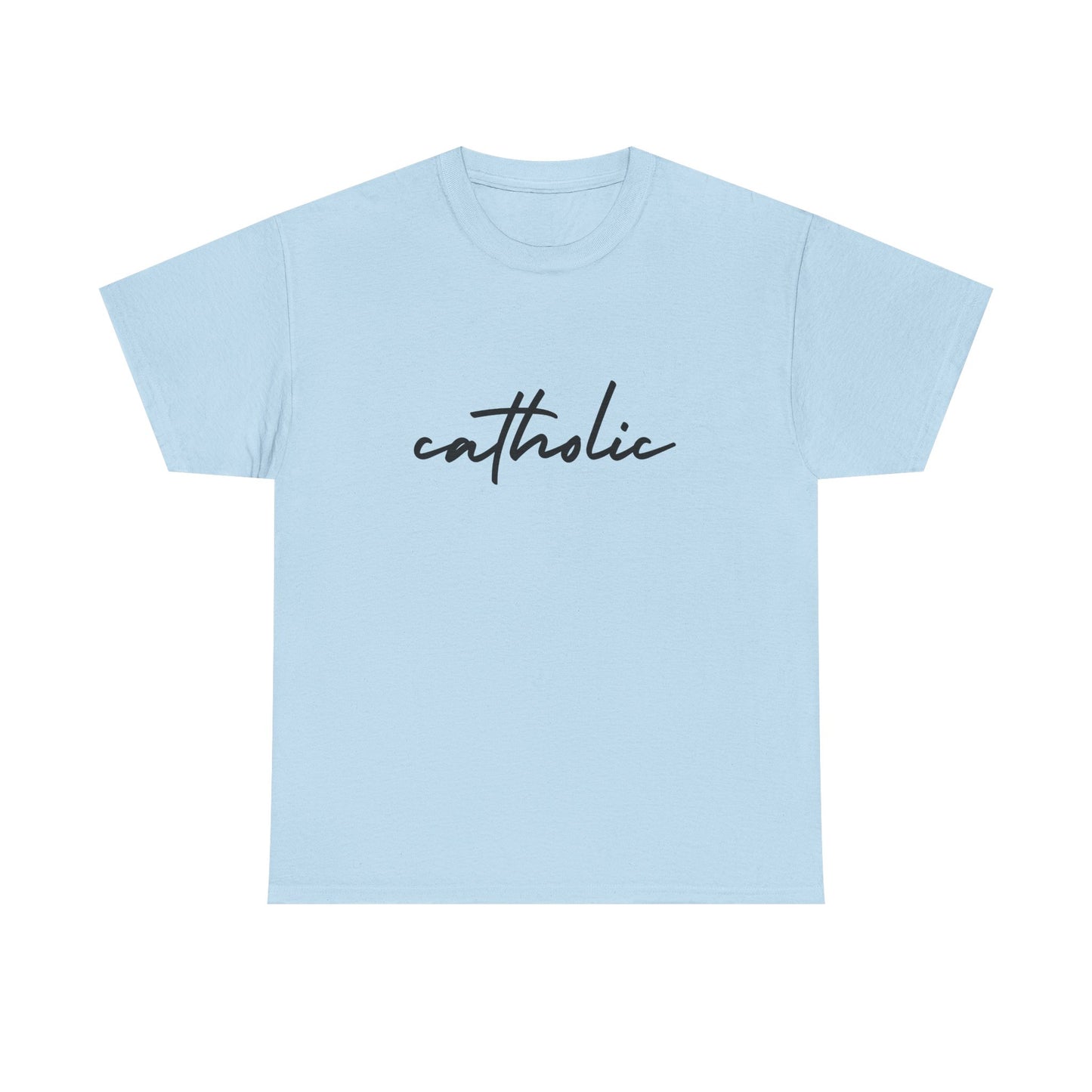 Catholic Script T-Shirt —Black Printing