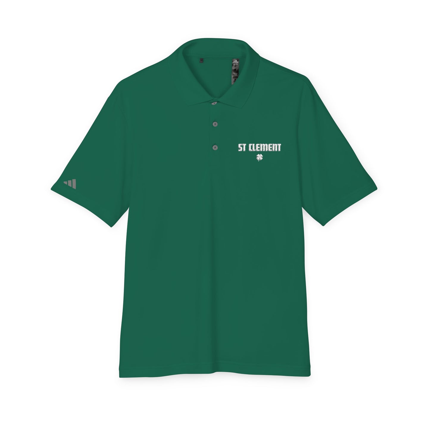 St. Clement Performance Polo — Lightweight Athletic Golf Shirt WHITE stitching