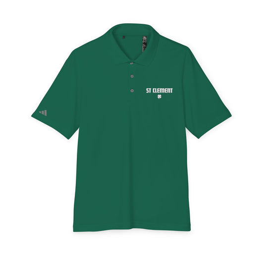 St. Clement Performance Polo — Lightweight Athletic Golf Shirt WHITE stitching