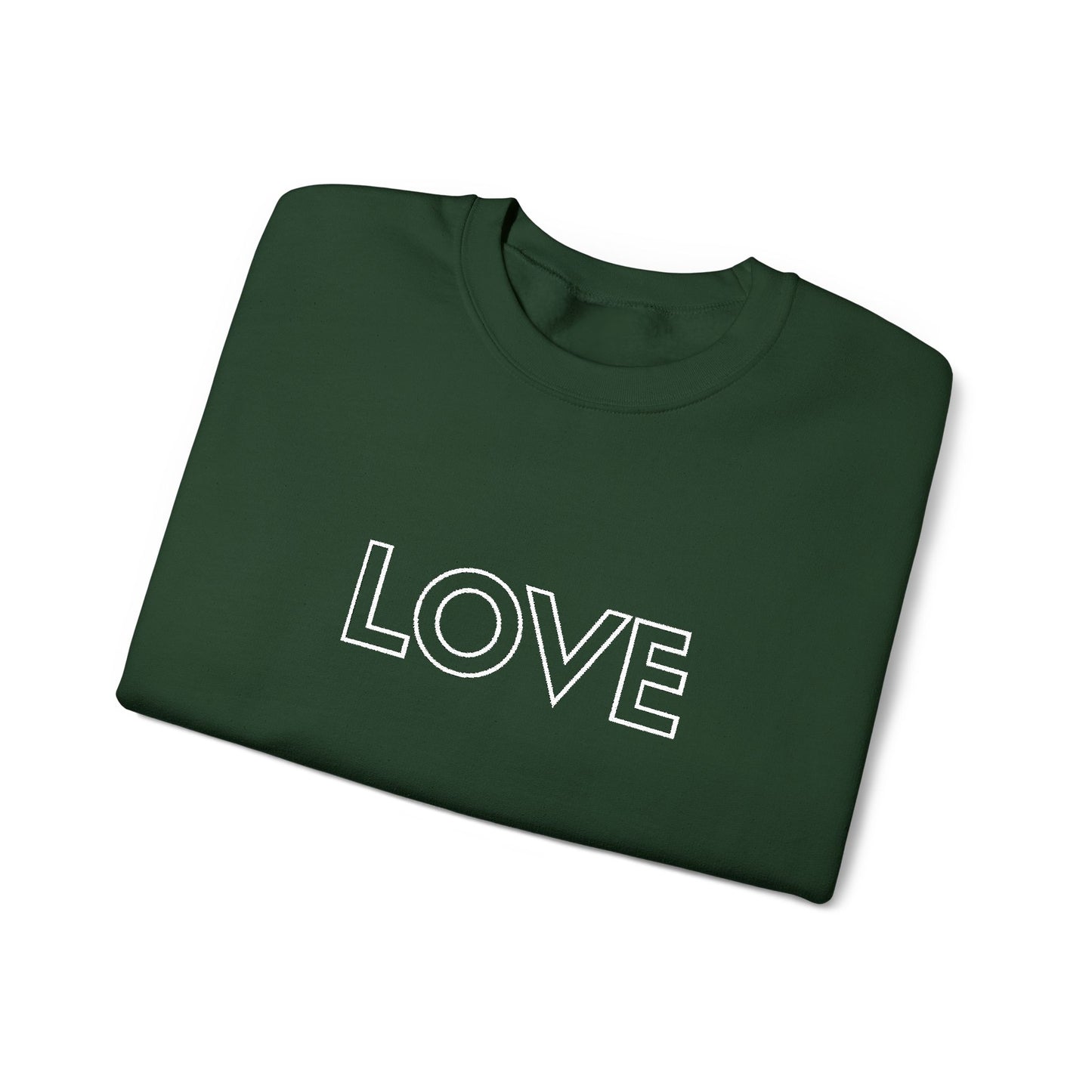 LOVE Embroidered Crewneck Sweatshirt - White stitching