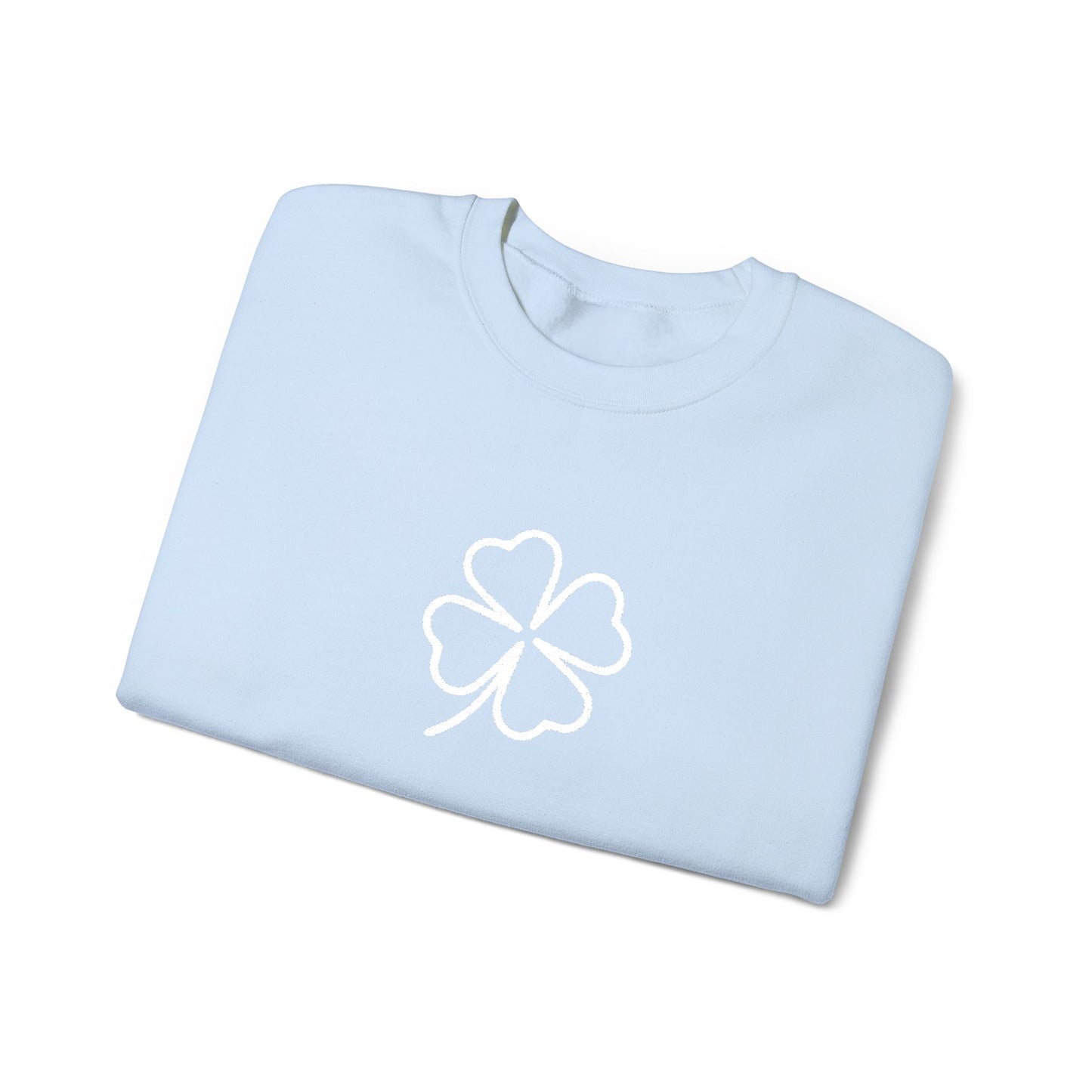 Shamrock Embroidered Crewneck Sweatshirt - White Stitching
