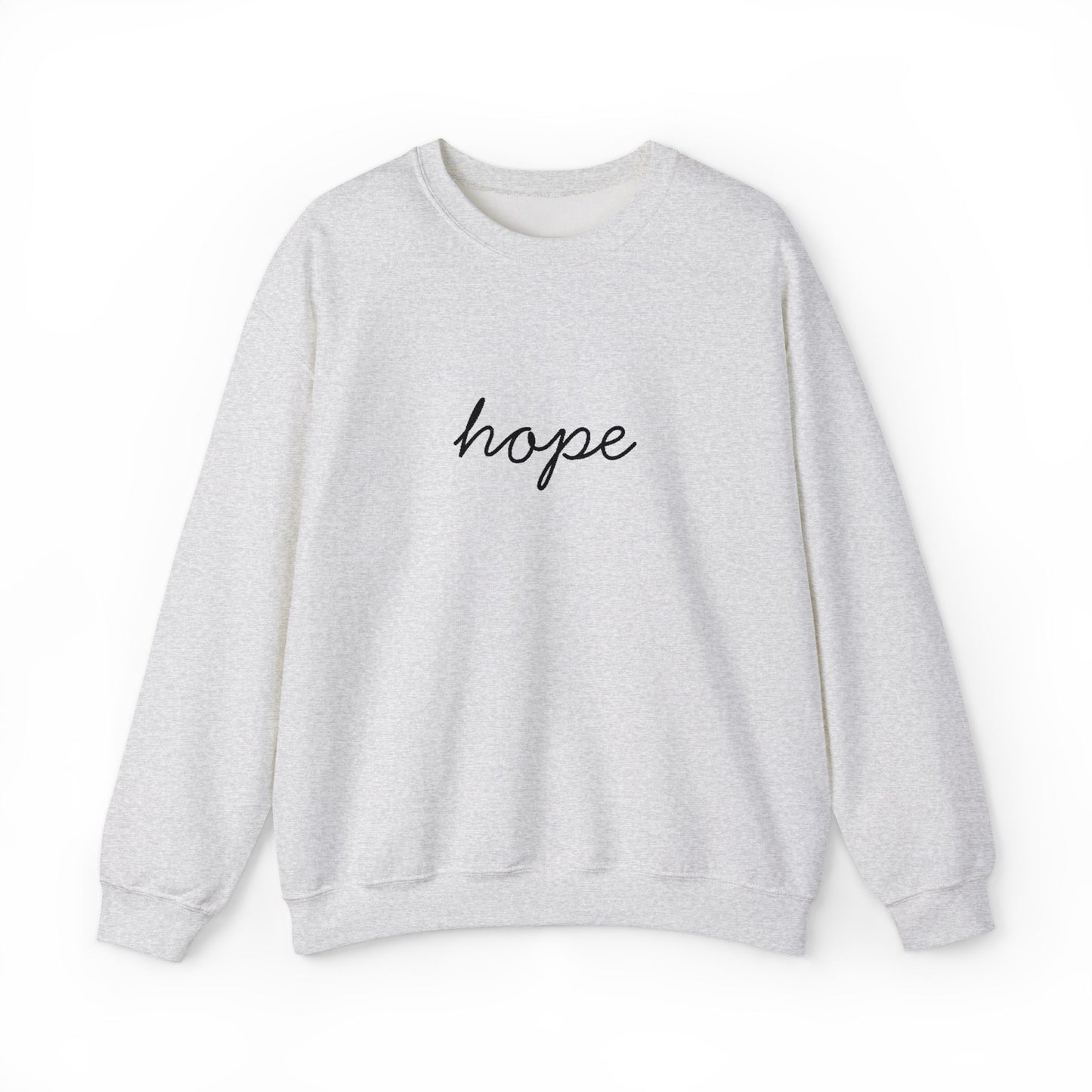 hope Script Crewneck Sweatshirt - black stitching