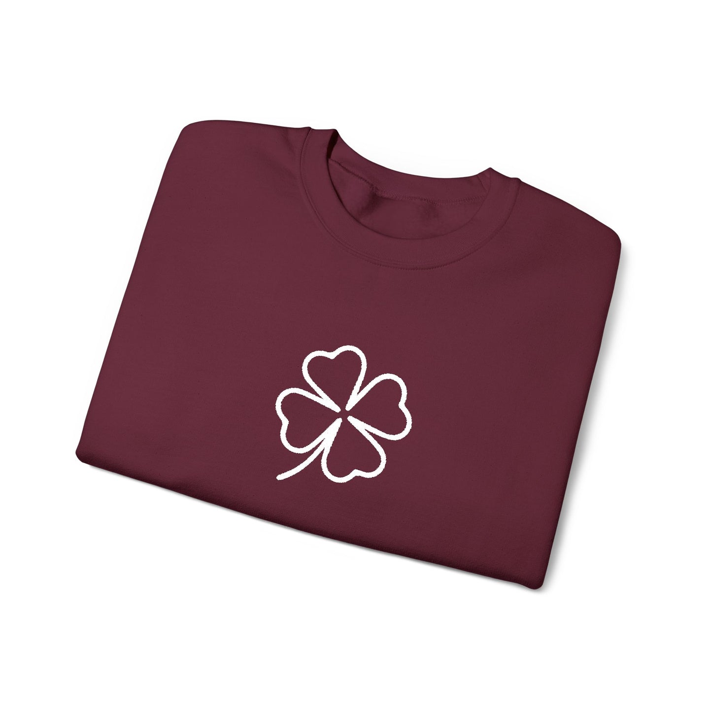 Shamrock Embroidered Crewneck Sweatshirt - White Stitching