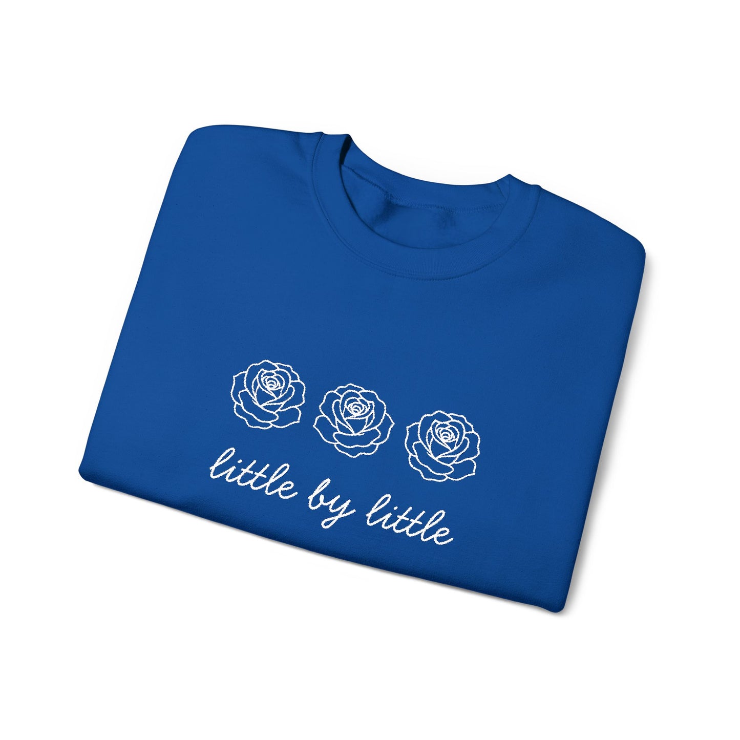 Little by little Embroidered Crewneck Sweatshirt - white stitches