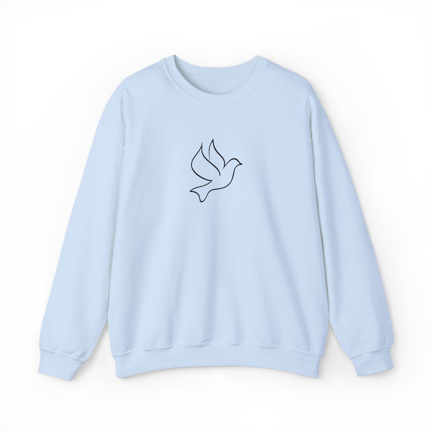 Dove Embroidered Crewneck Sweatshirt - Black Stitching