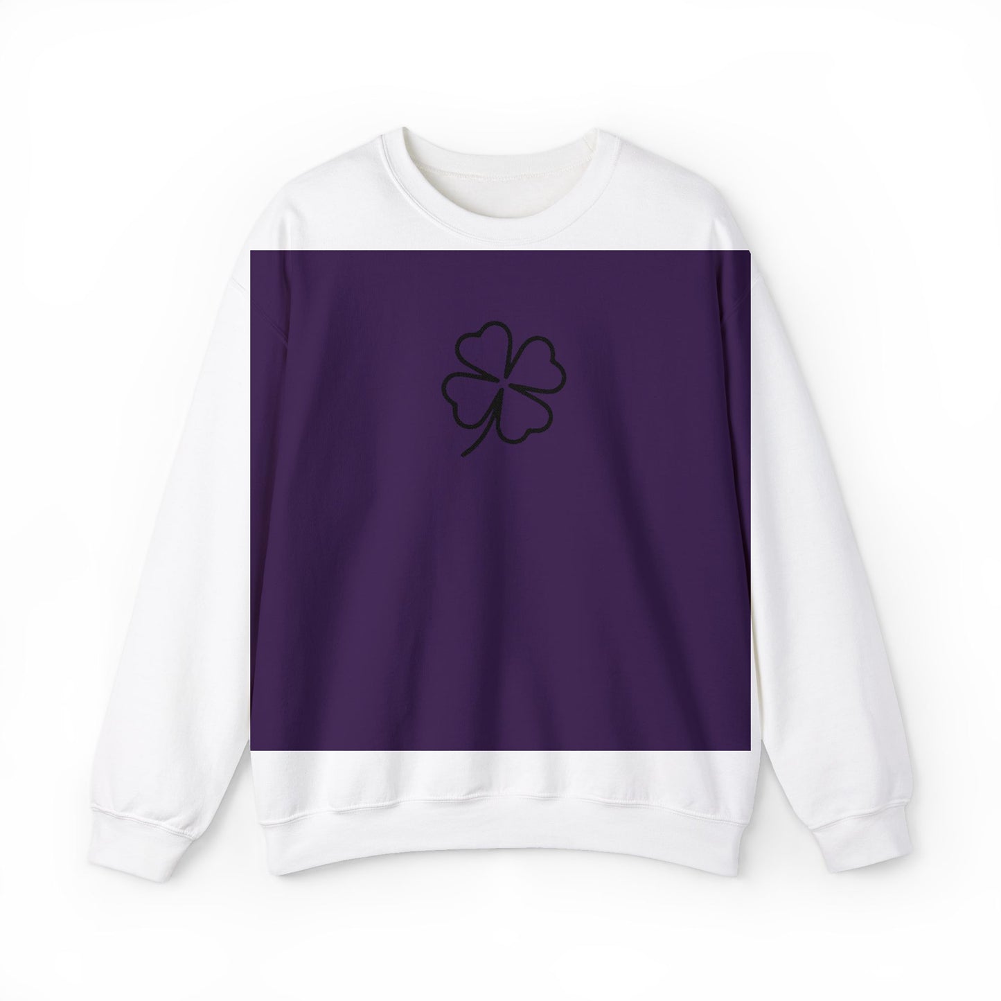 Shamrock Embroidered Crewneck Sweatshirt - Black Stitching