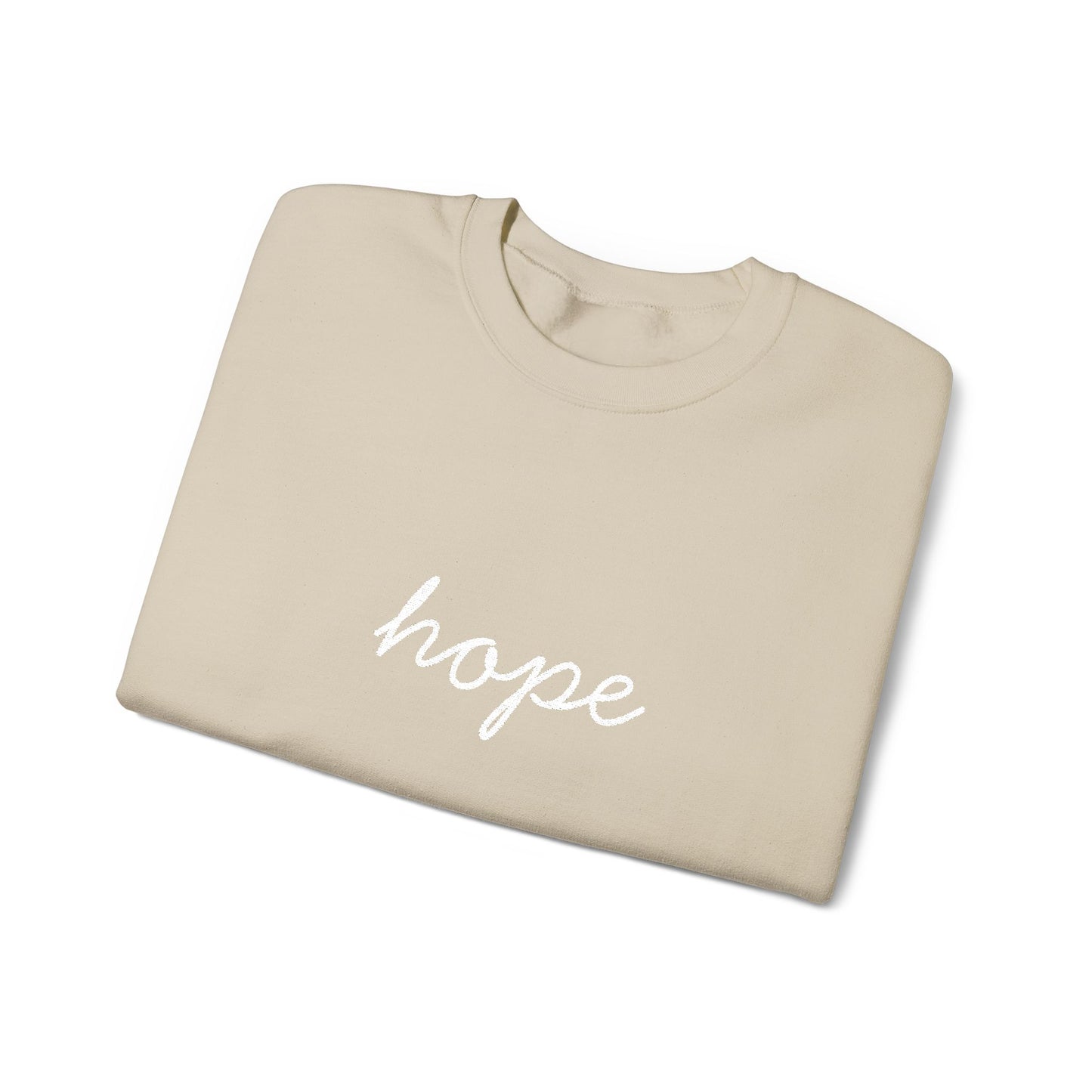 hope Script Crewneck Sweatshirt - white stitching