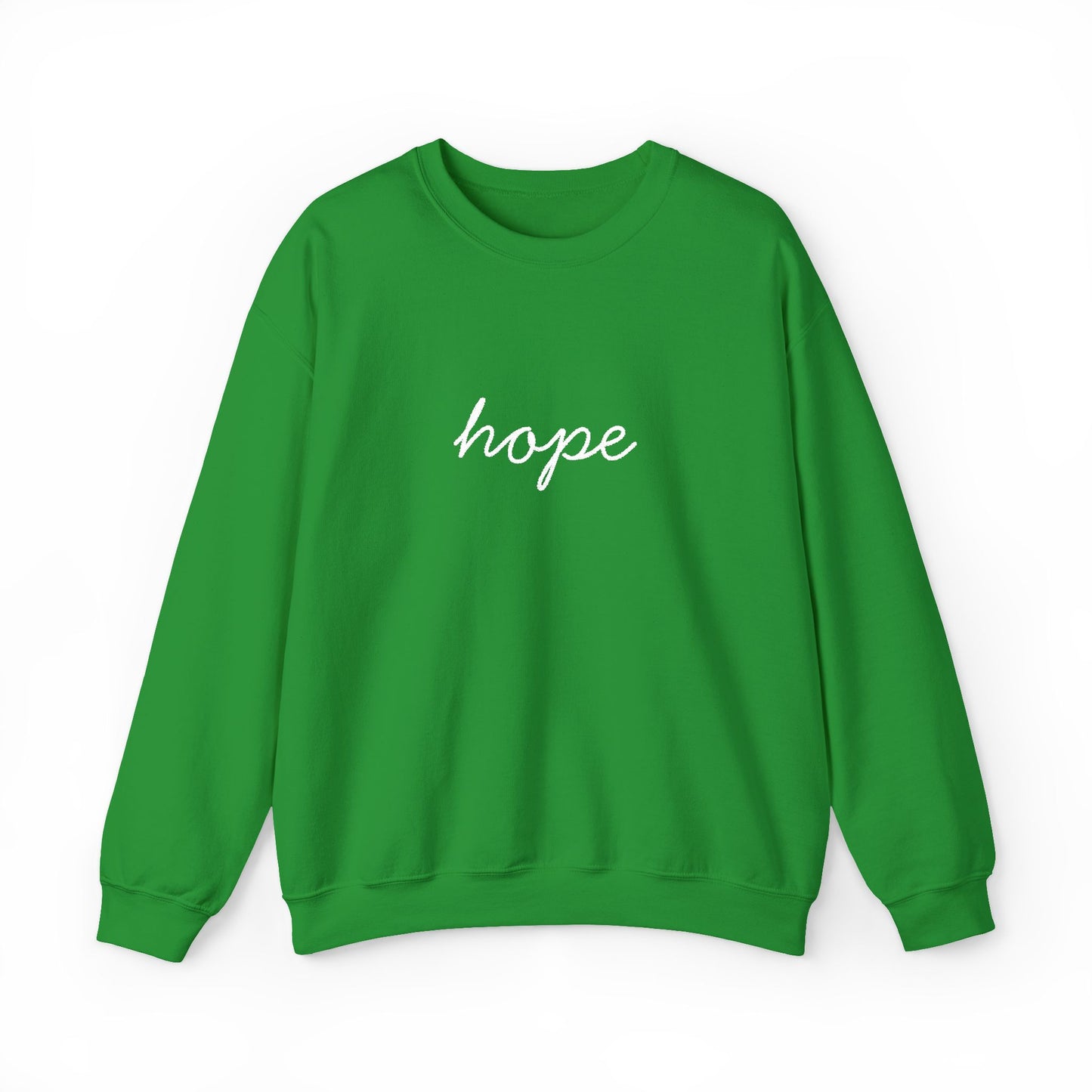 hope Script Crewneck Sweatshirt - white stitching
