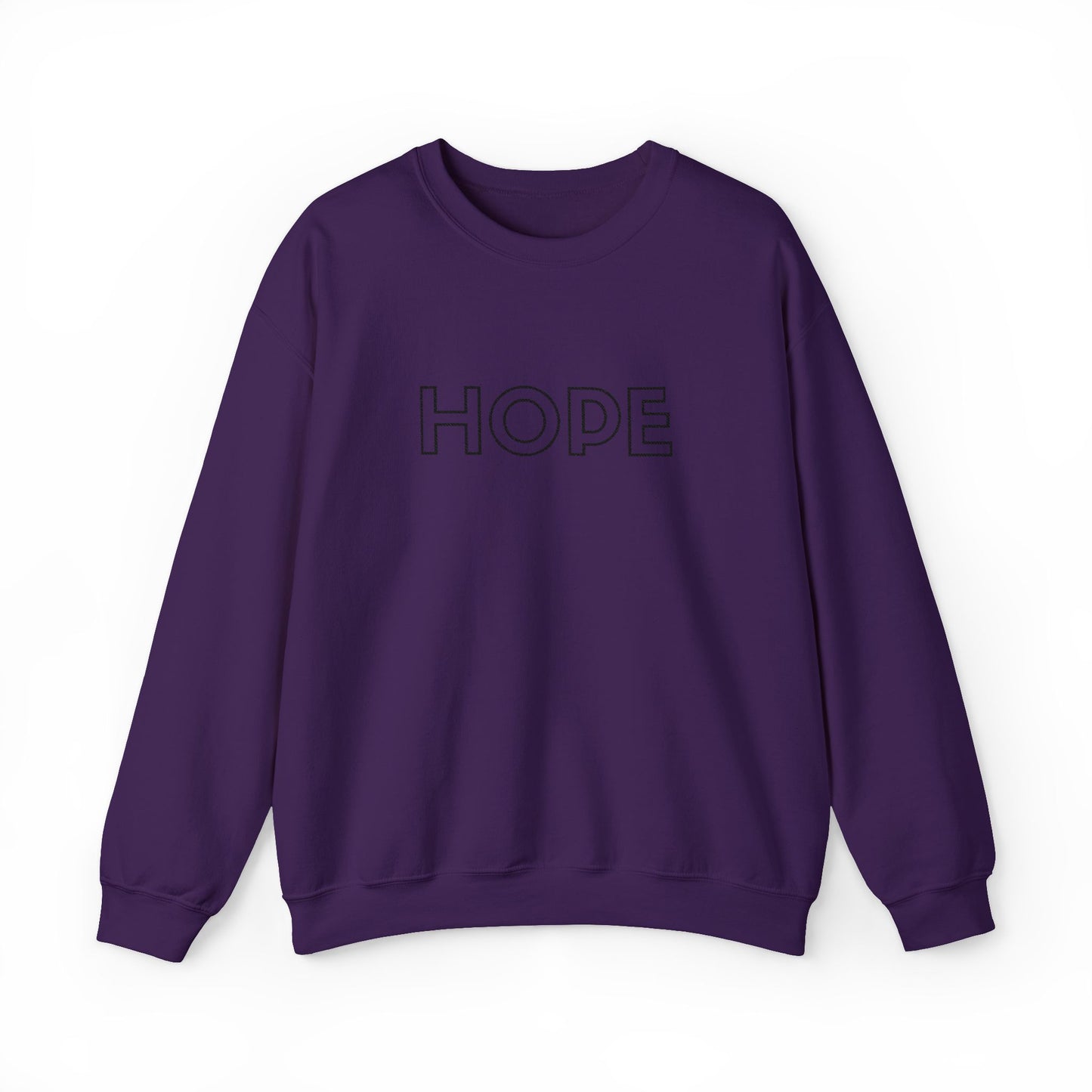 HOPE Embroidered Crewneck Sweatshirt - Black Stitching