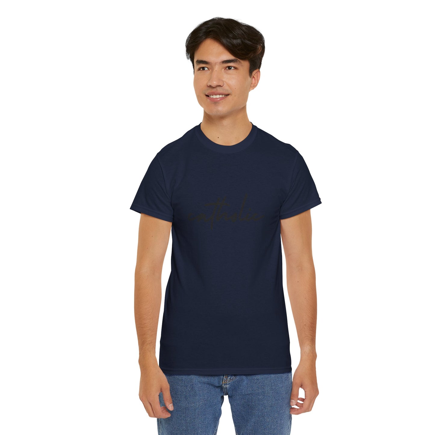 Catholic Script T-Shirt —Black Printing