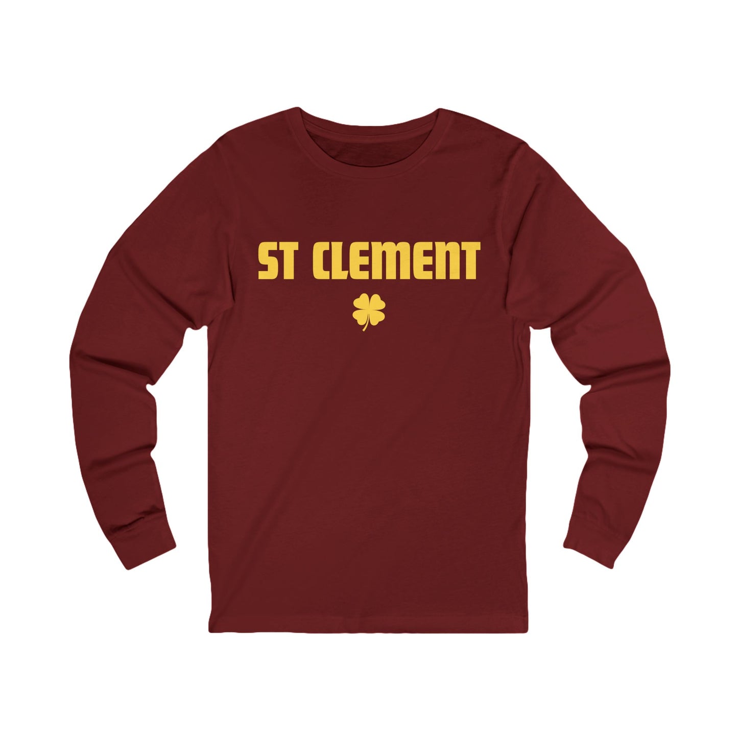 St Clement YELLOW print with shamrock Long Sleeve Tee