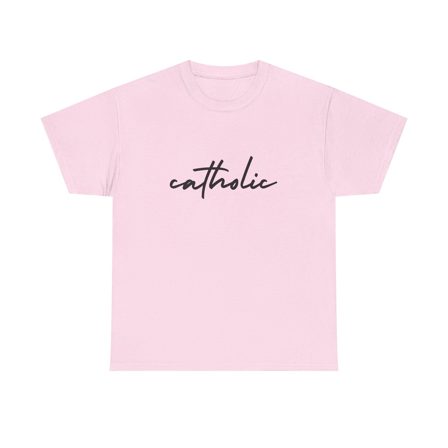 Catholic Script T-Shirt —Black Printing