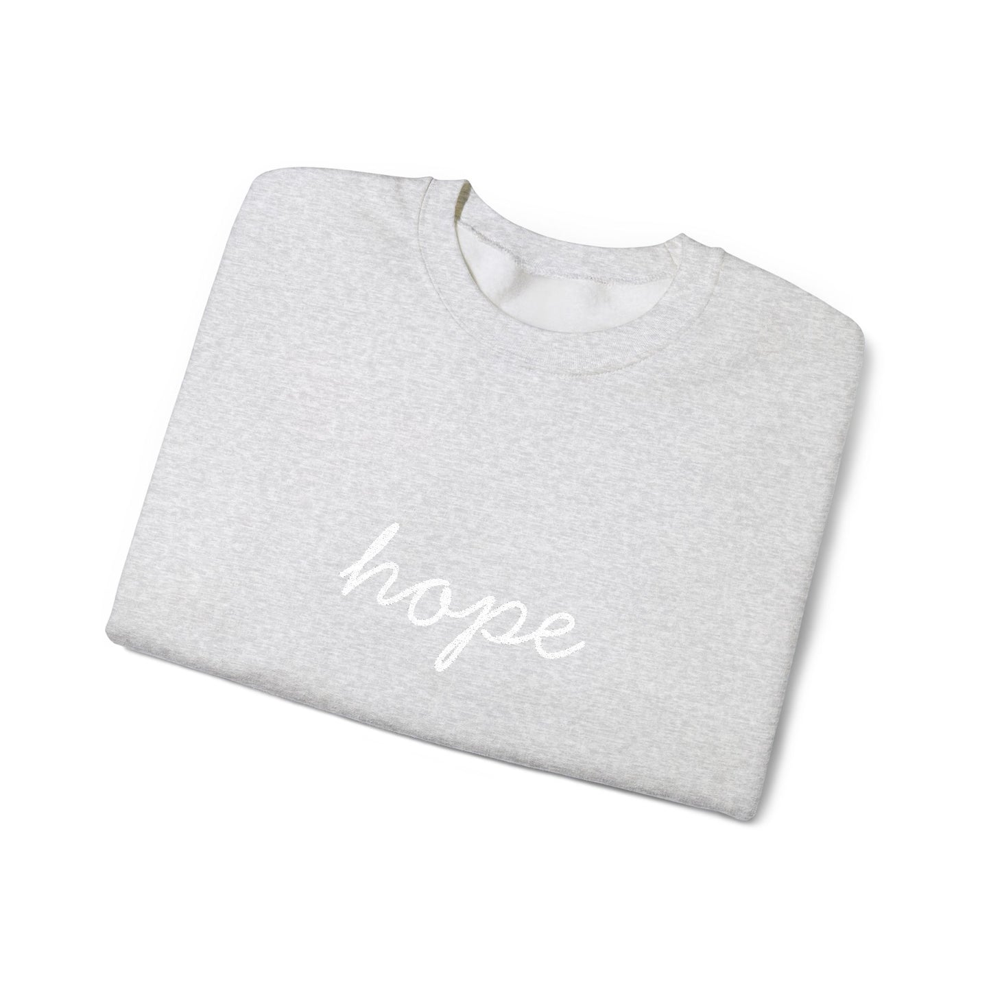 hope Script Crewneck Sweatshirt - white stitching