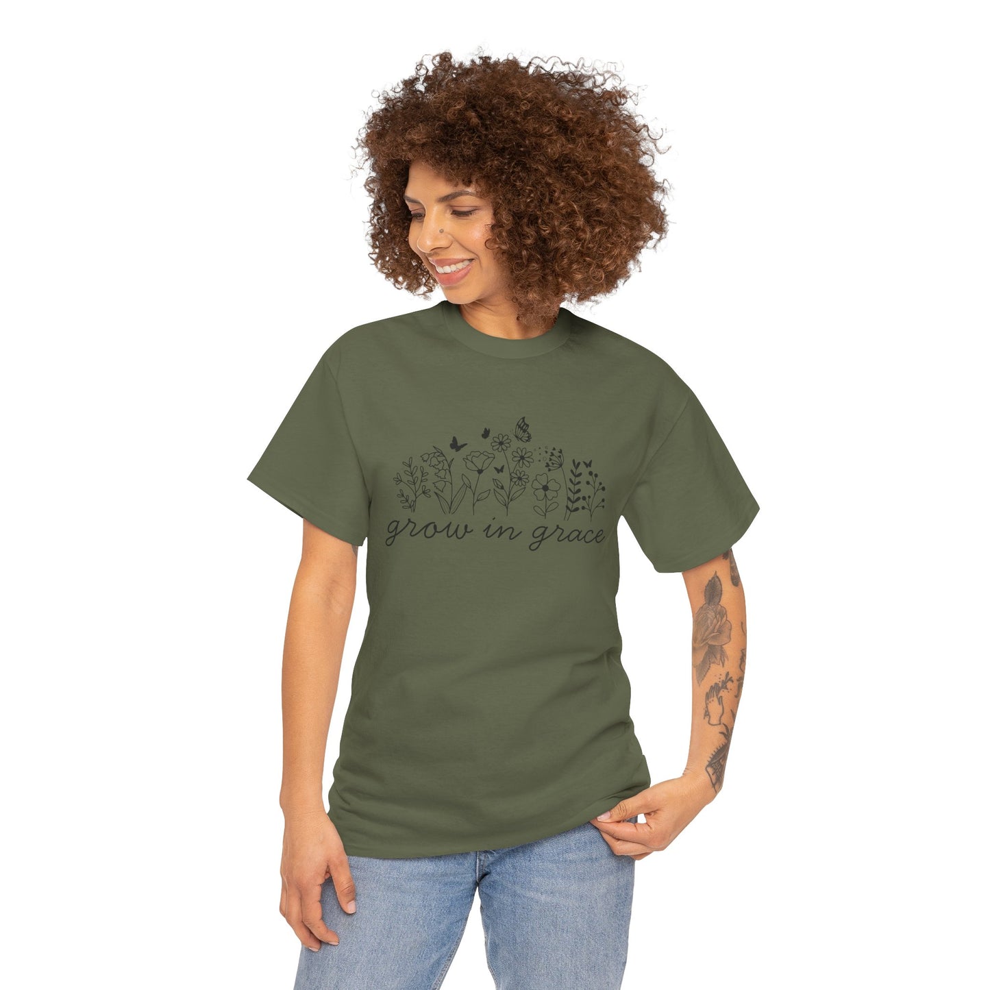 Grow in grace T-Shirt —Black Printing