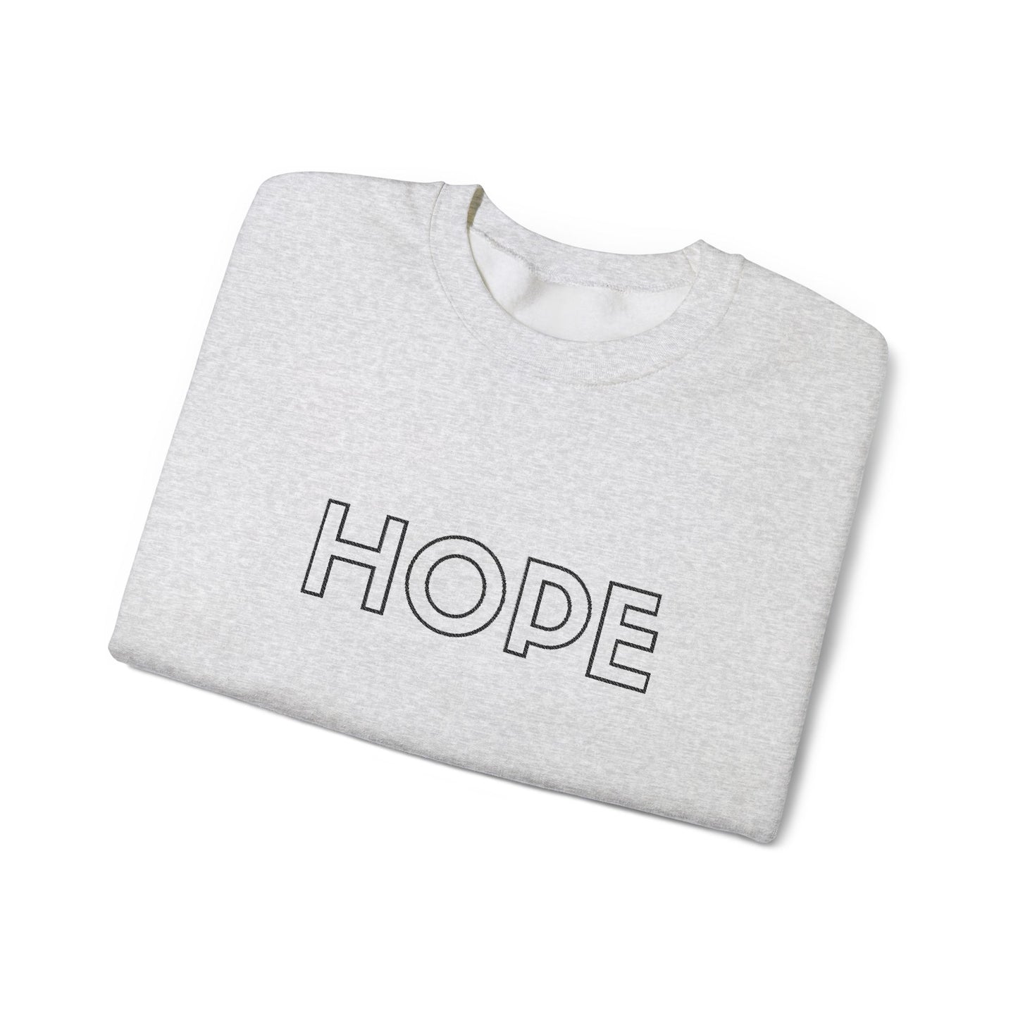 HOPE Embroidered Crewneck Sweatshirt - Black Stitching