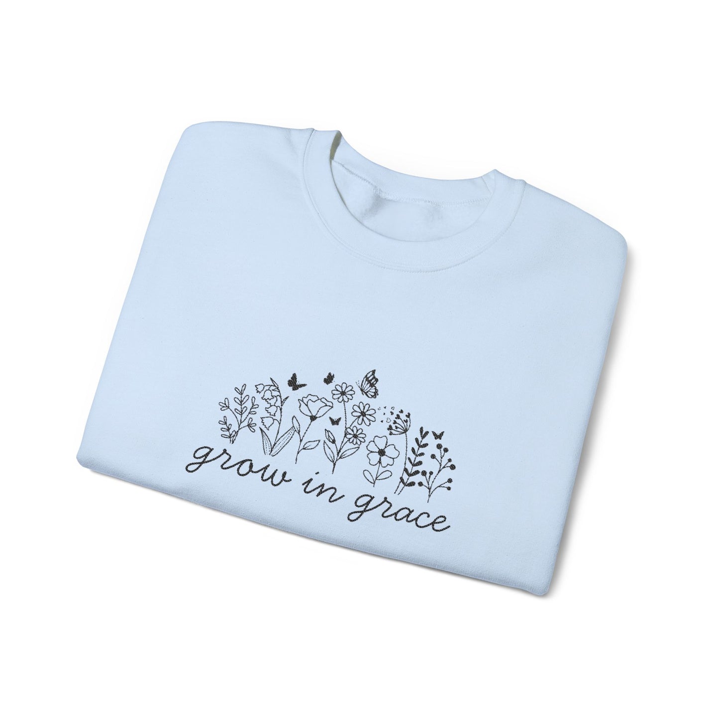 Grow in grace Crewneck Sweatshirt - black stitching