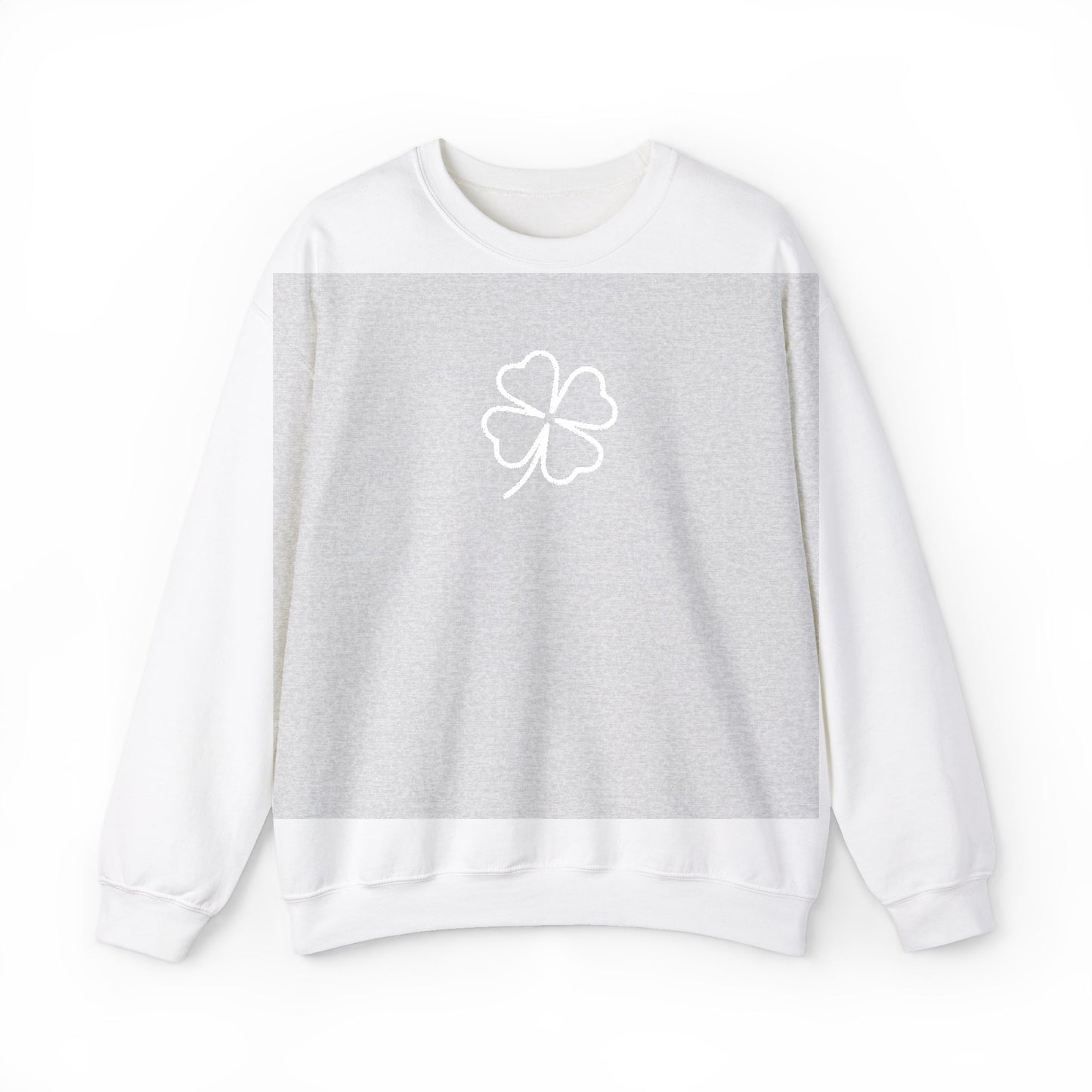 Shamrock Embroidered Crewneck Sweatshirt - White Stitching