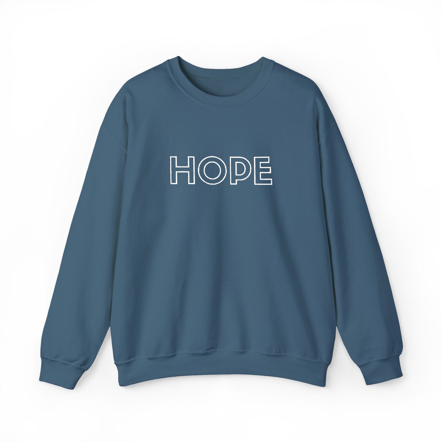HOPE Embroidered Crewneck Sweatshirt - White stitching