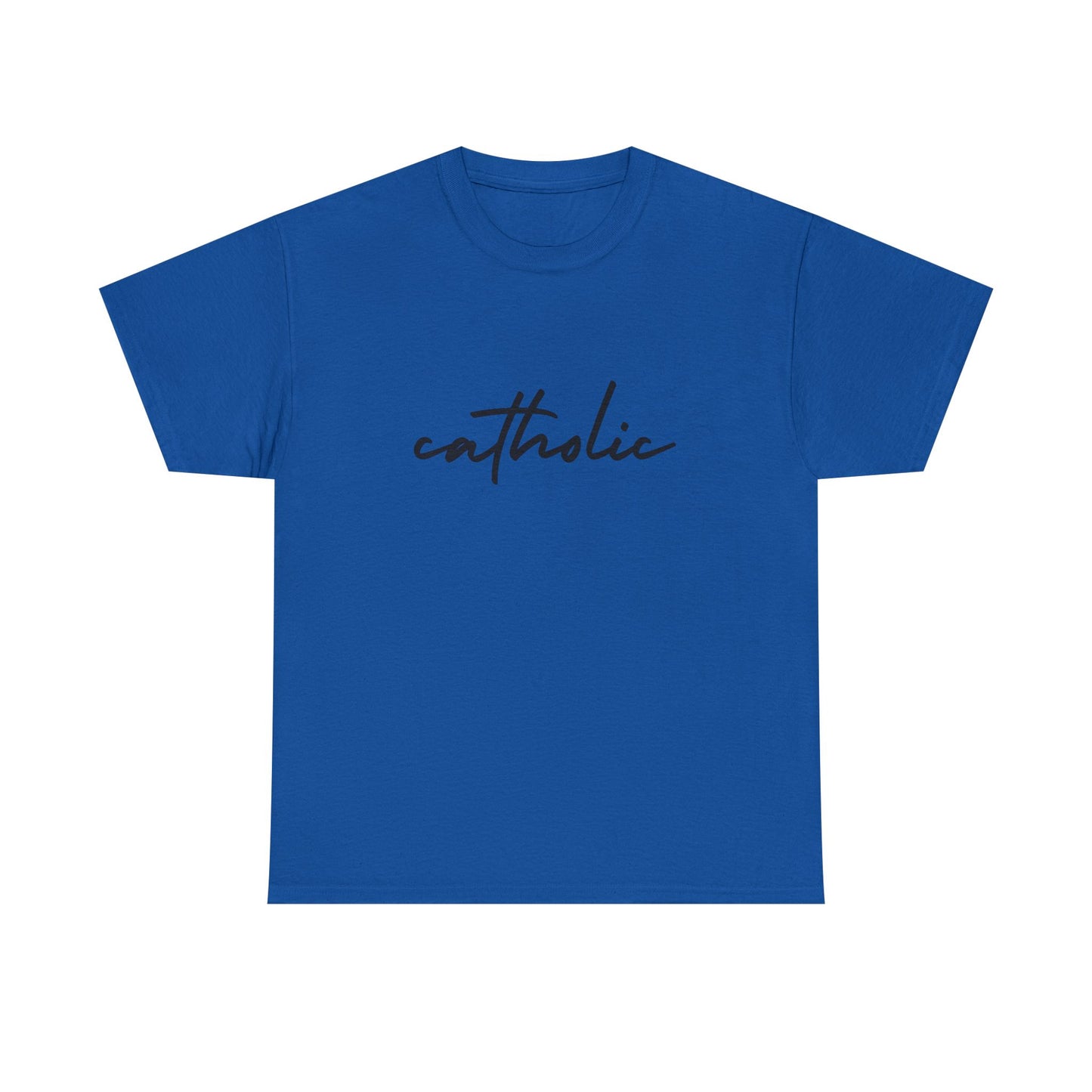 Catholic Script T-Shirt —Black Printing