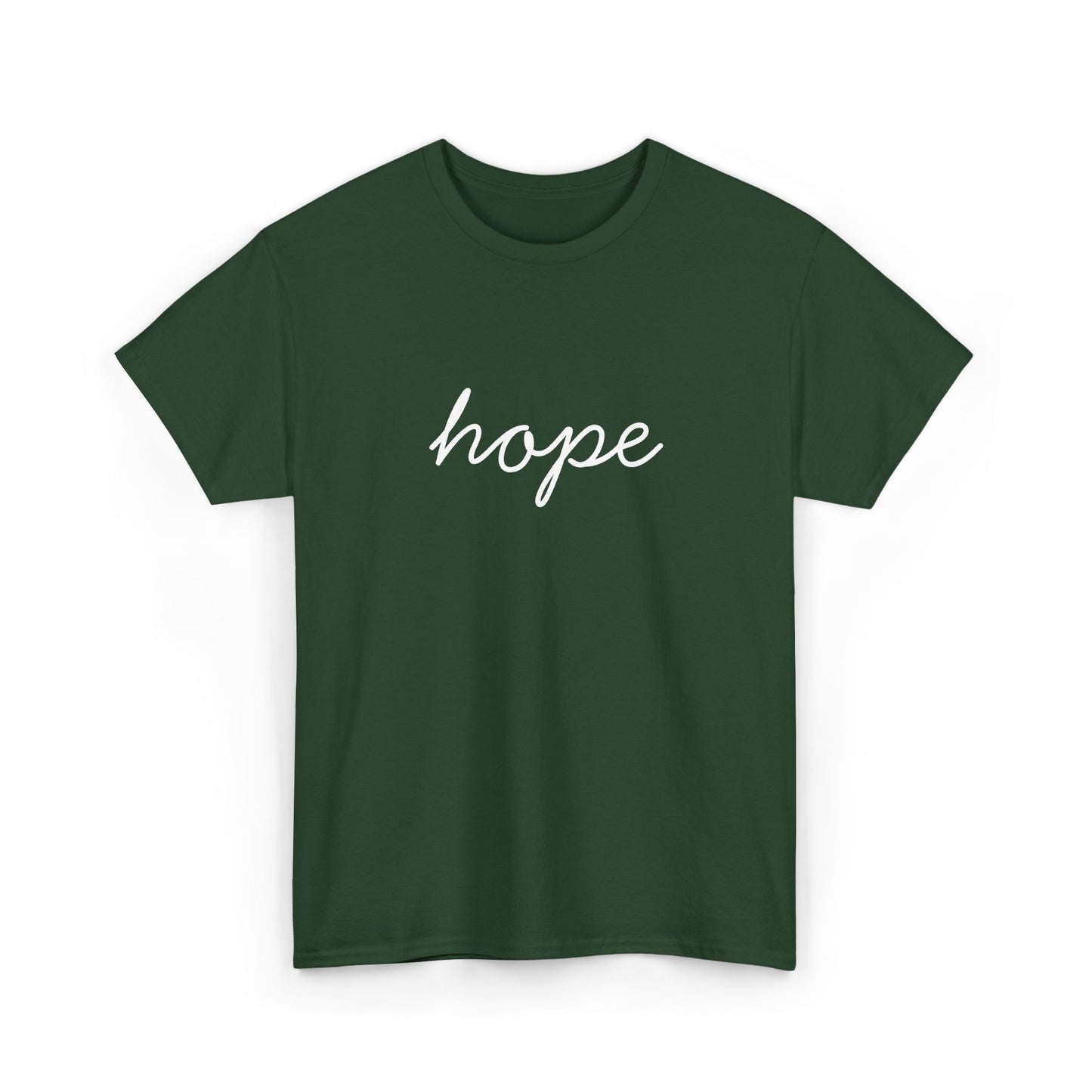 Hope Script T-Shirt —white Printing