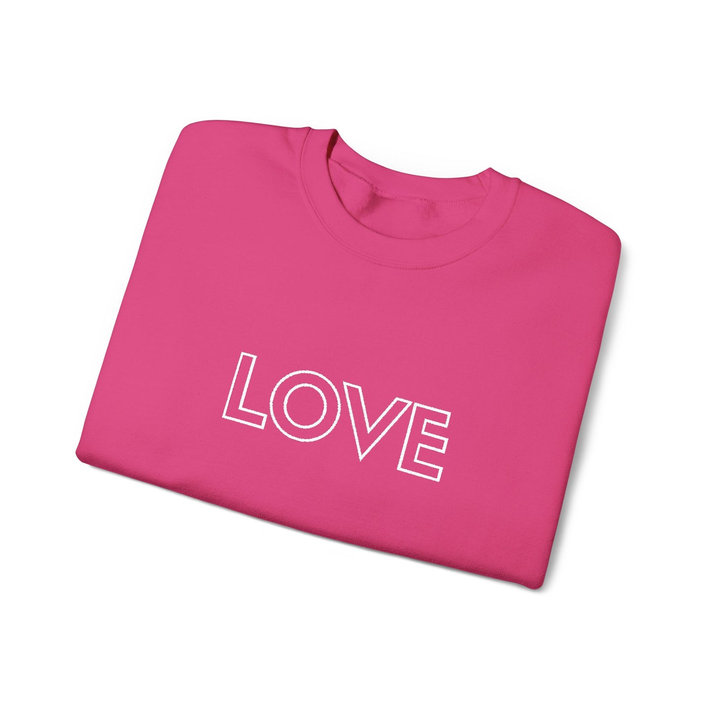 LOVE Embroidered Crewneck Sweatshirt - White stitching