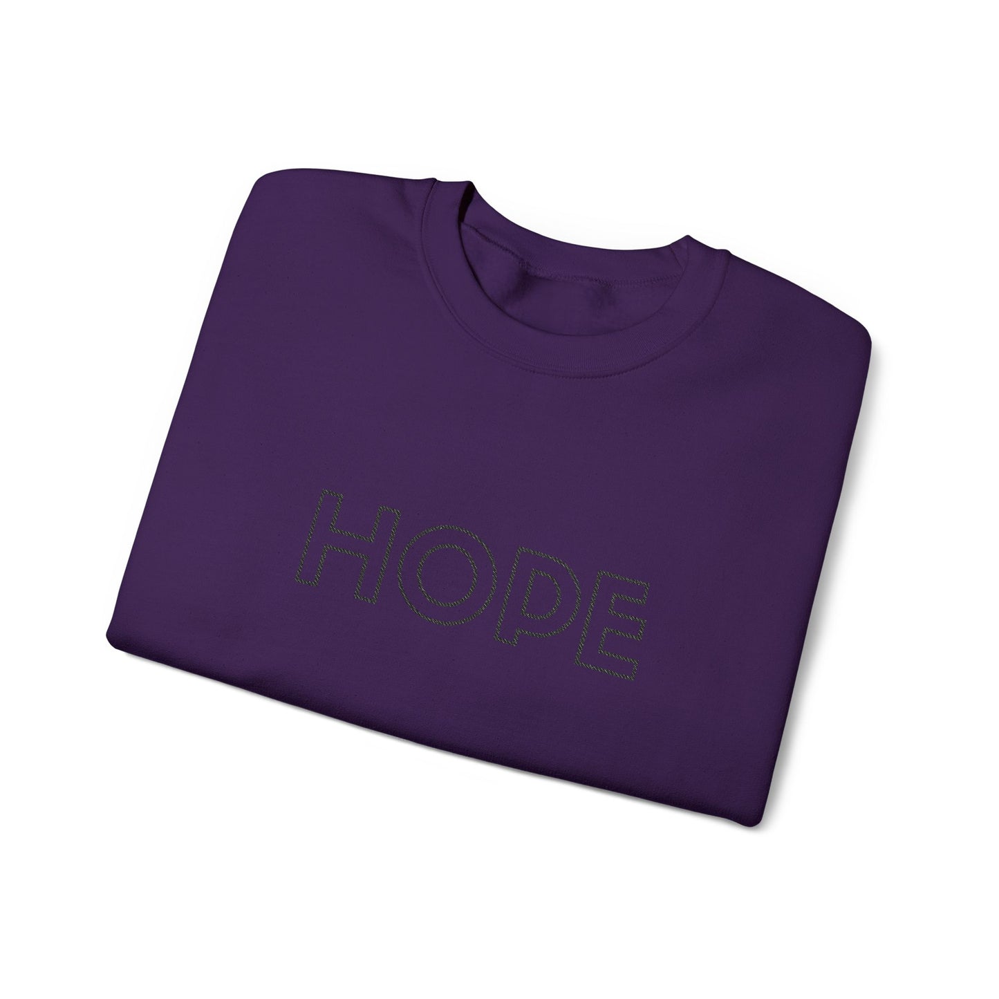 HOPE Embroidered Crewneck Sweatshirt - Black Stitching