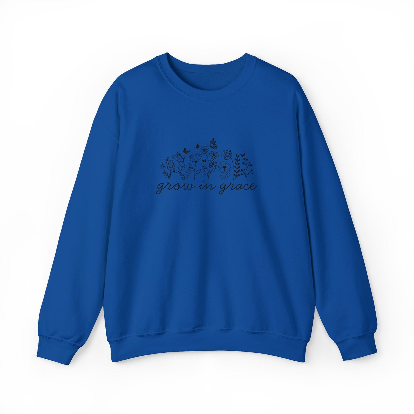 Grow in grace Crewneck Sweatshirt - black stitching