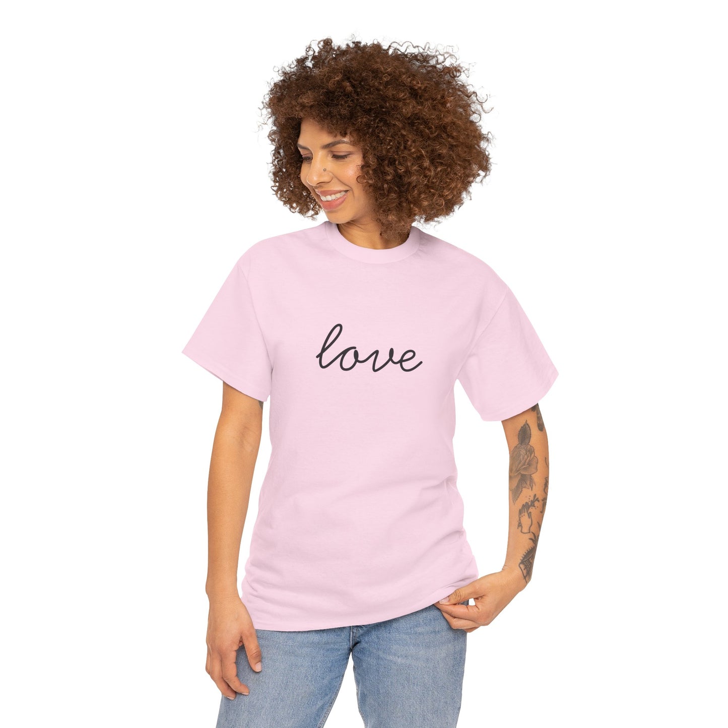 Love Script T-Shirt —Black Printing
