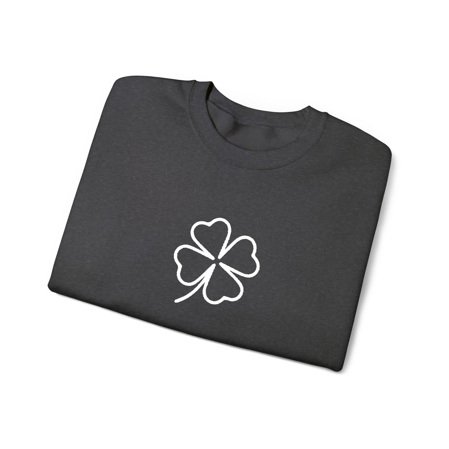 Shamrock Embroidered Crewneck Sweatshirt - White Stitching